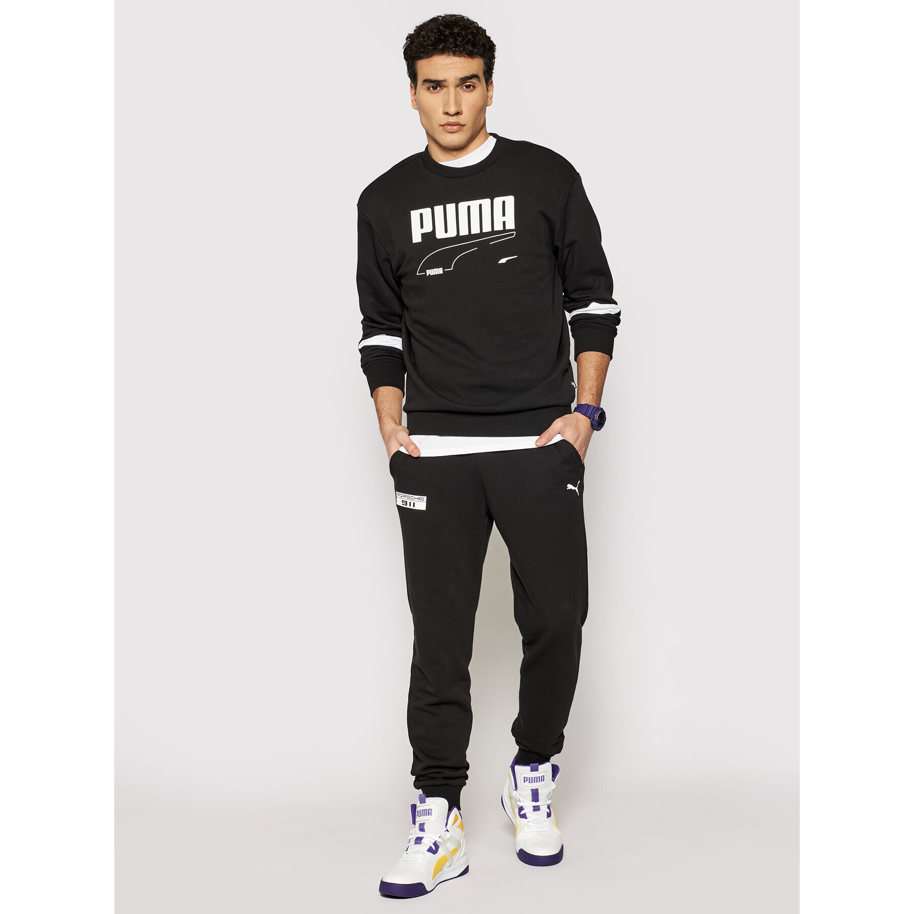 Puma Bluză Rebel 585740 Negru Regular Fit - Pled.ro