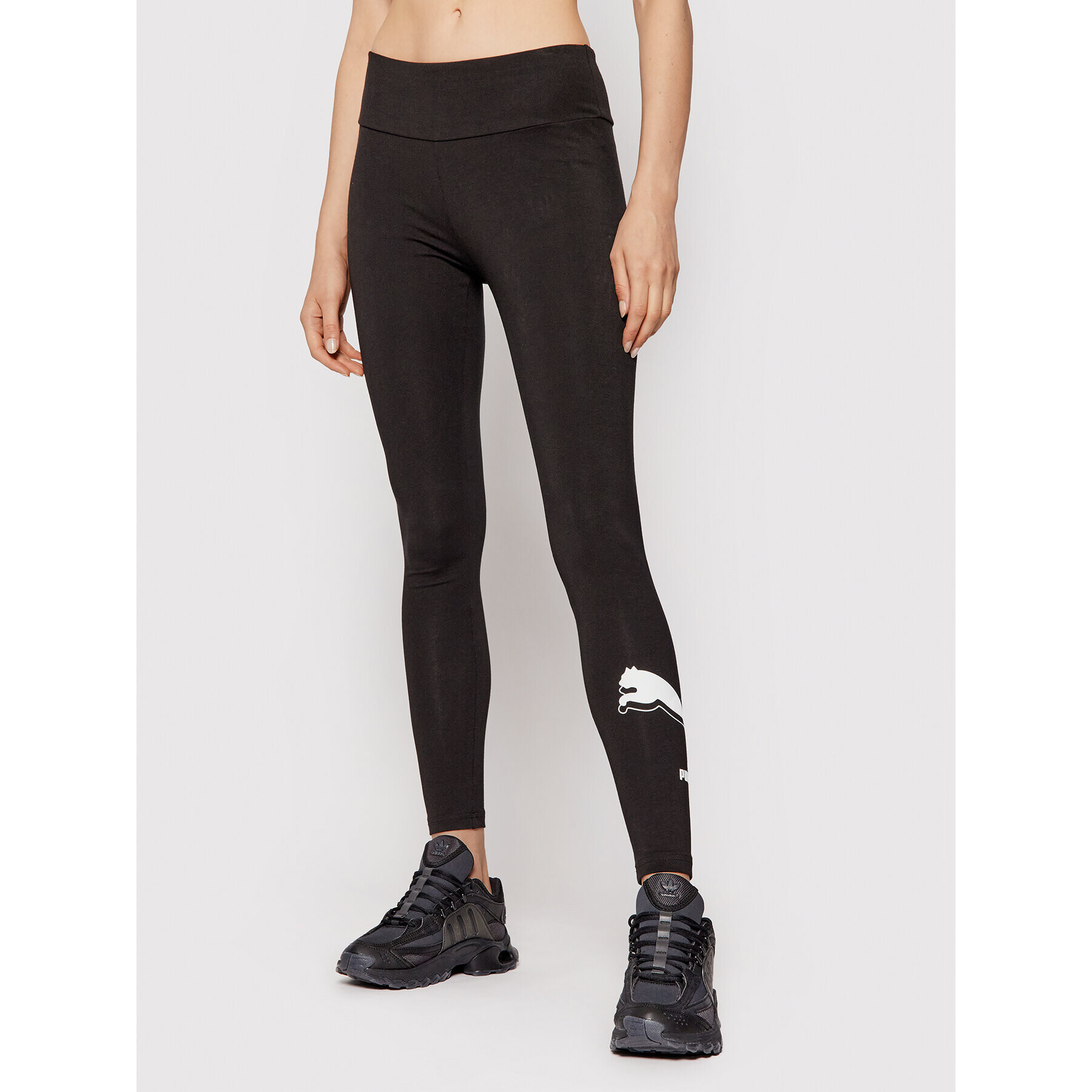 Puma Colanți Power Logo 589544 Negru Tight Fit - Pled.ro