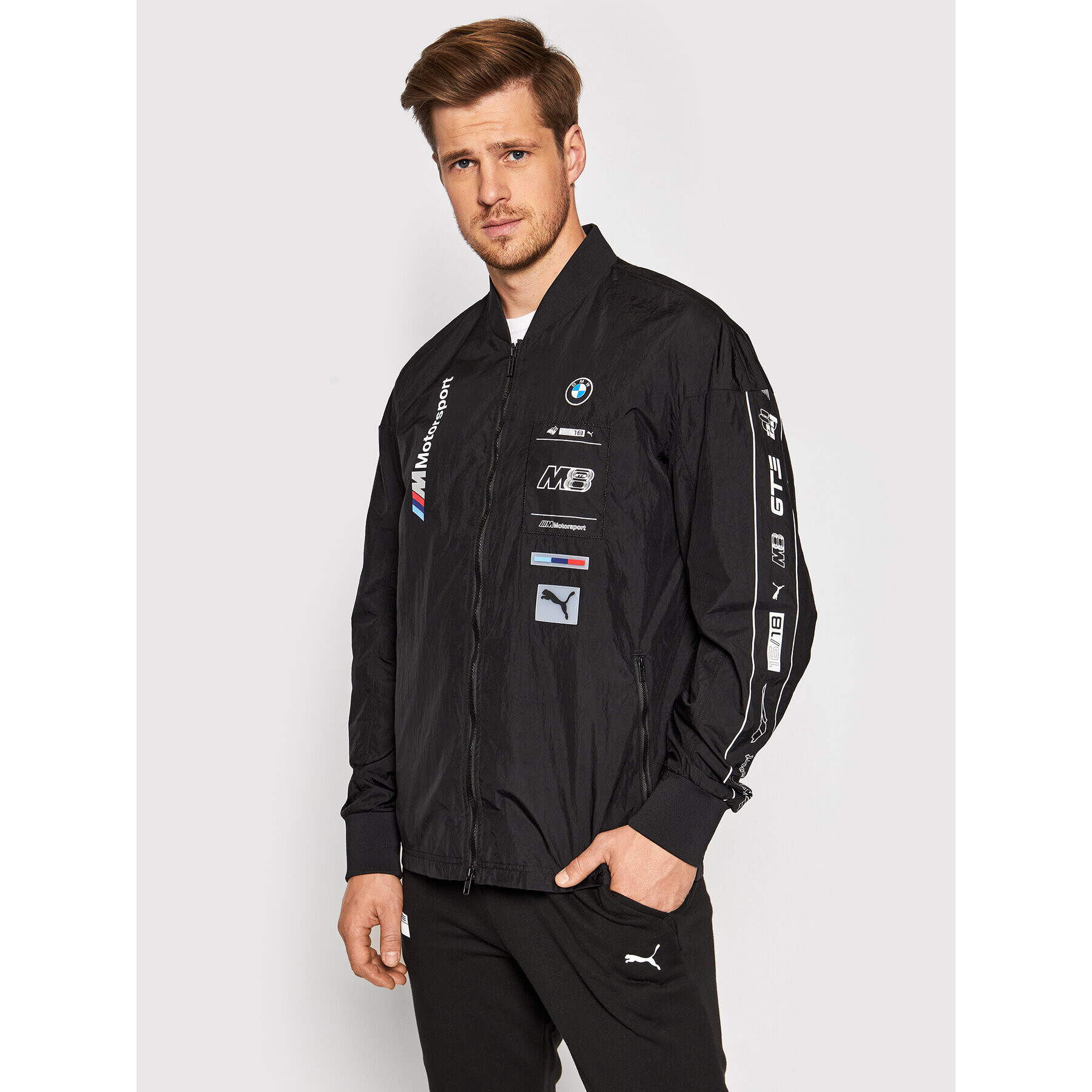 Puma Geacă bomber Bmw Mms Street 597969 Negru Regular Fit - Pled.ro