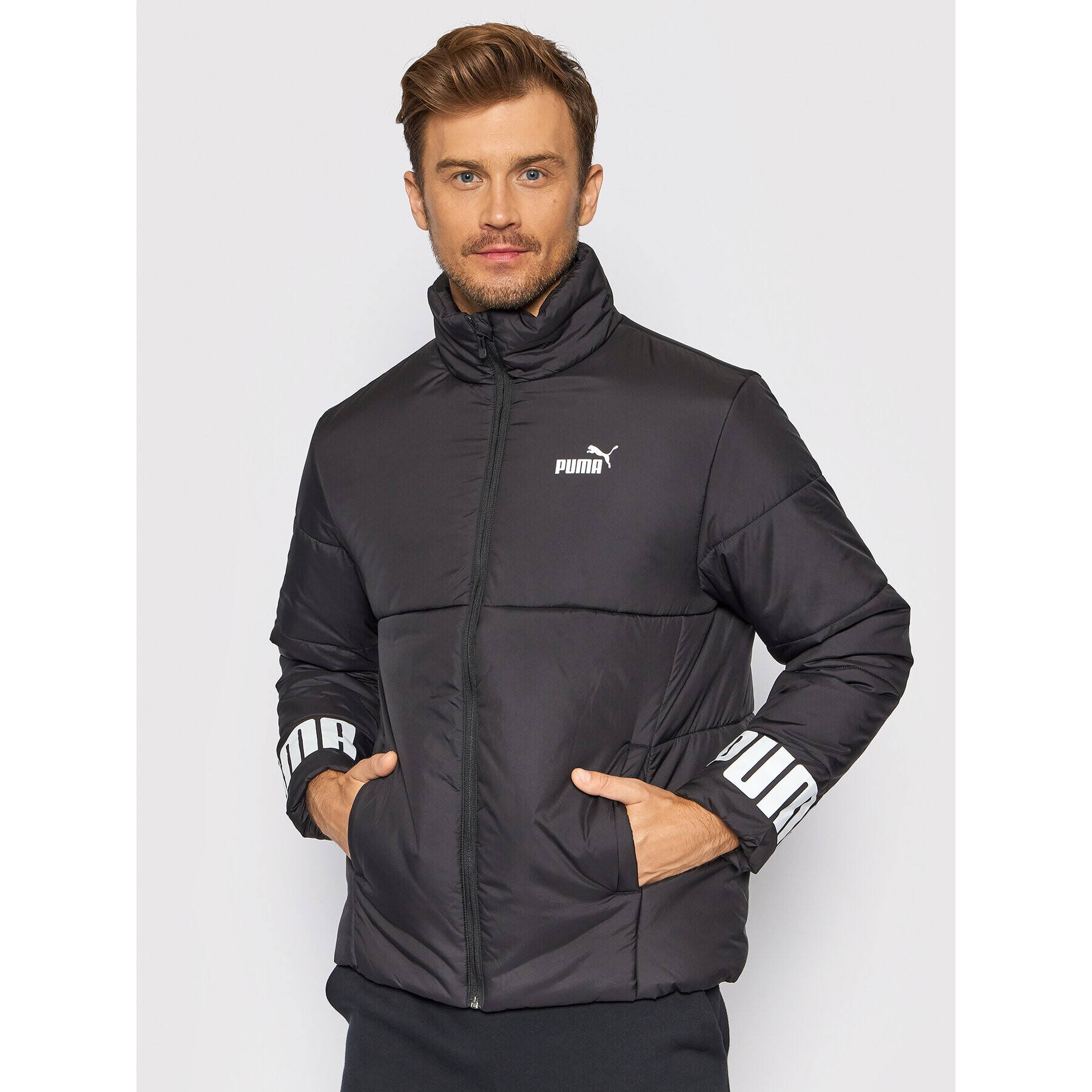 Puma Geacă din puf Ess+ 587689 Negru Regular Fit - Pled.ro