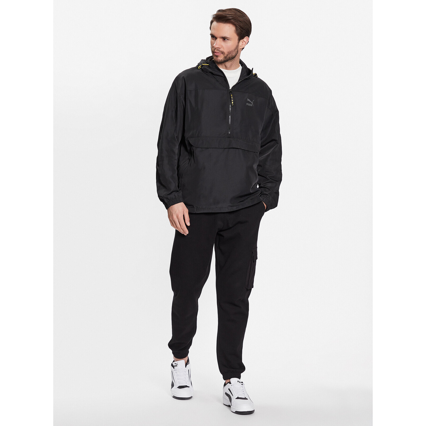 Puma Geacă fără fermoar STAPLE 539826 Negru Relaxed Fit - Pled.ro