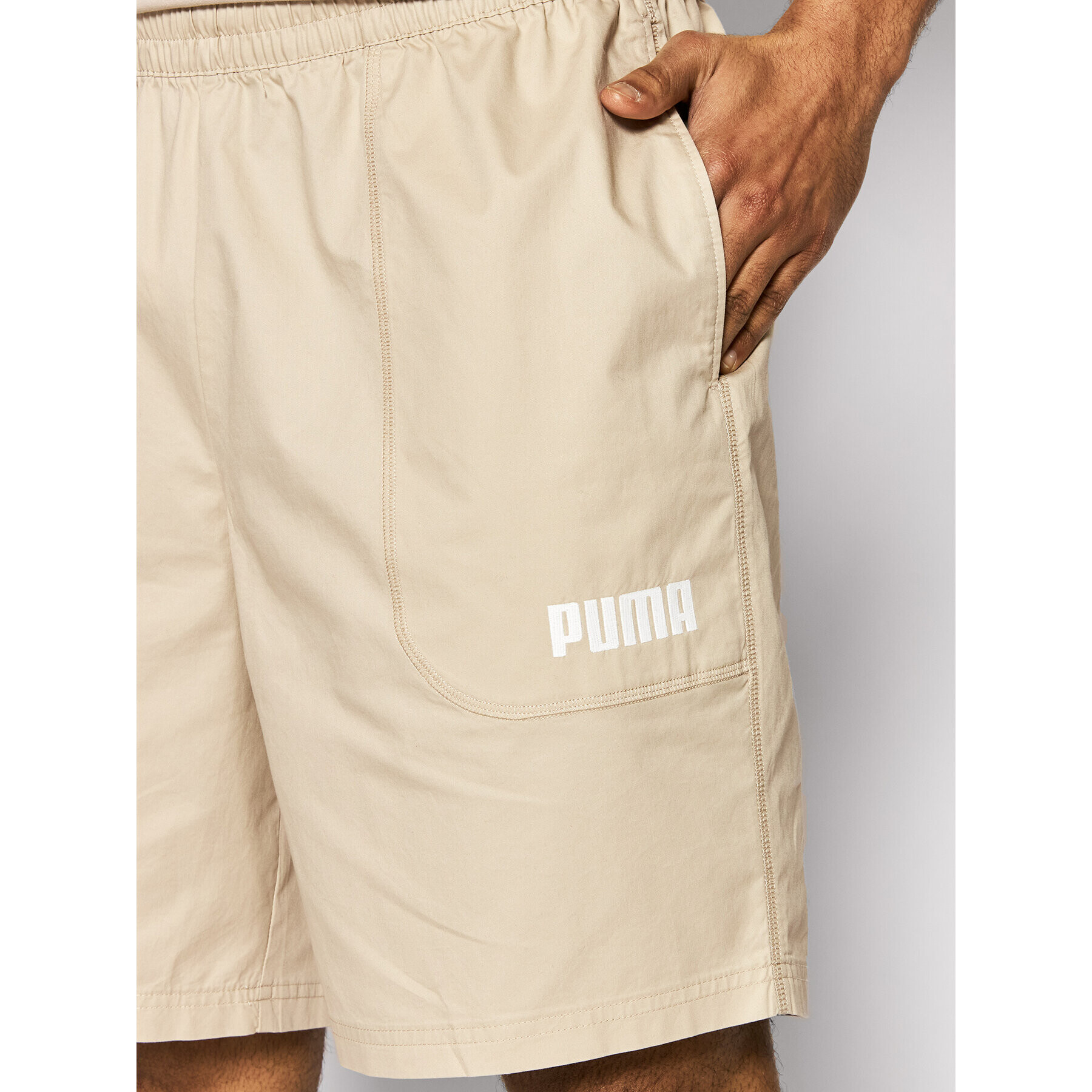 Puma Pantaloni scurți sport Modern Basics 847412 Bej Regular Fit - Pled.ro