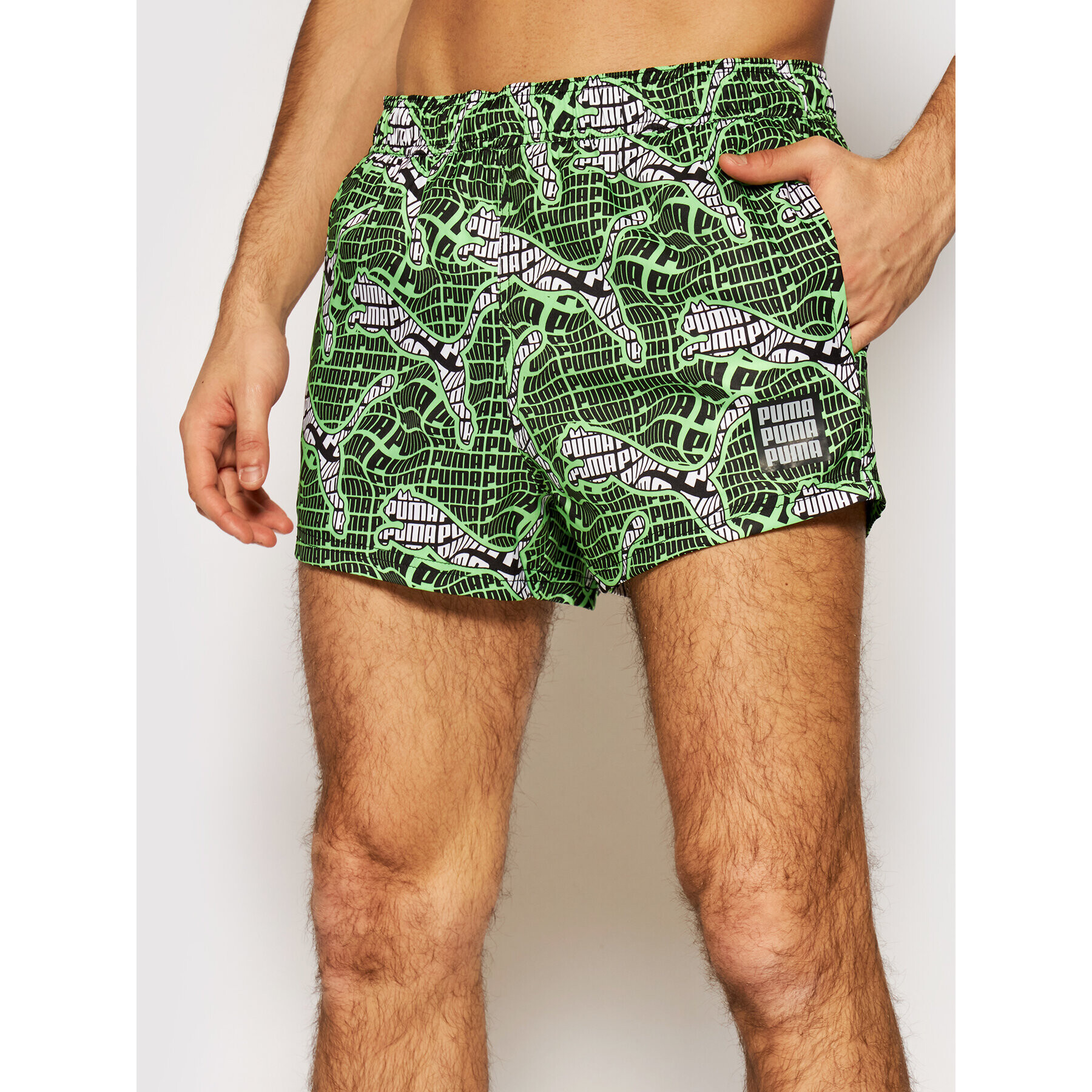 Puma Pantaloni scurți pentru înot 935063 Verde Regular Fit - Pled.ro