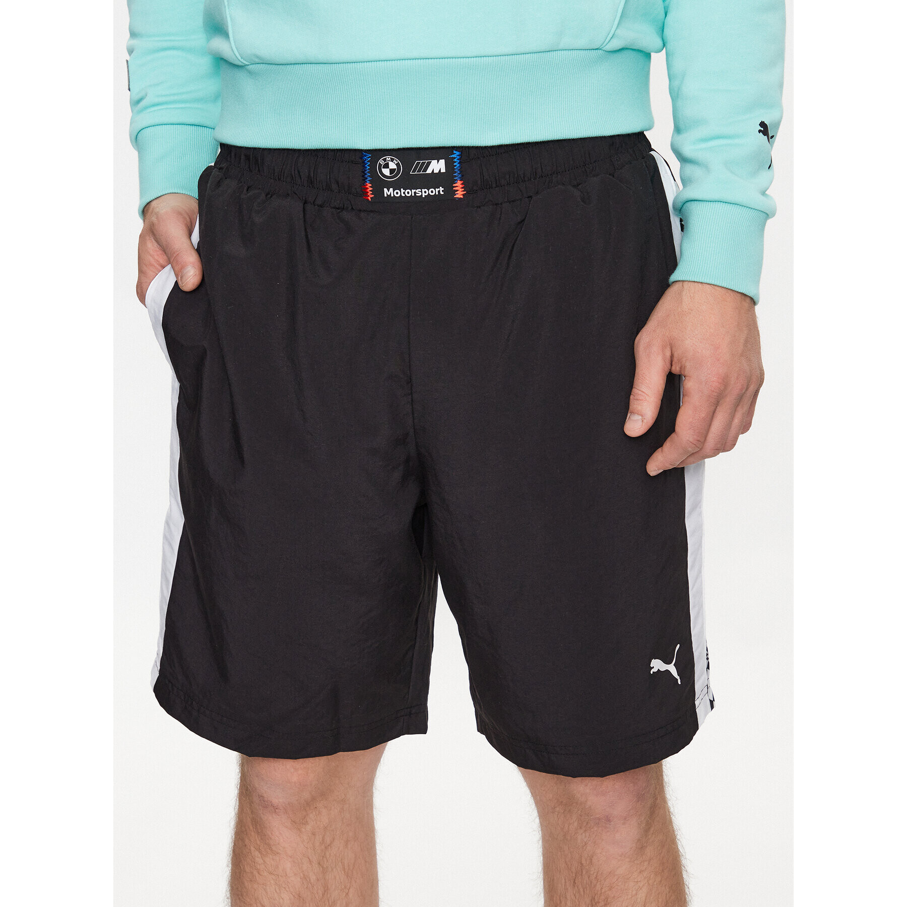 Puma Pantaloni scurți sport BMW Statement 538401 Negru Regular Fit - Pled.ro