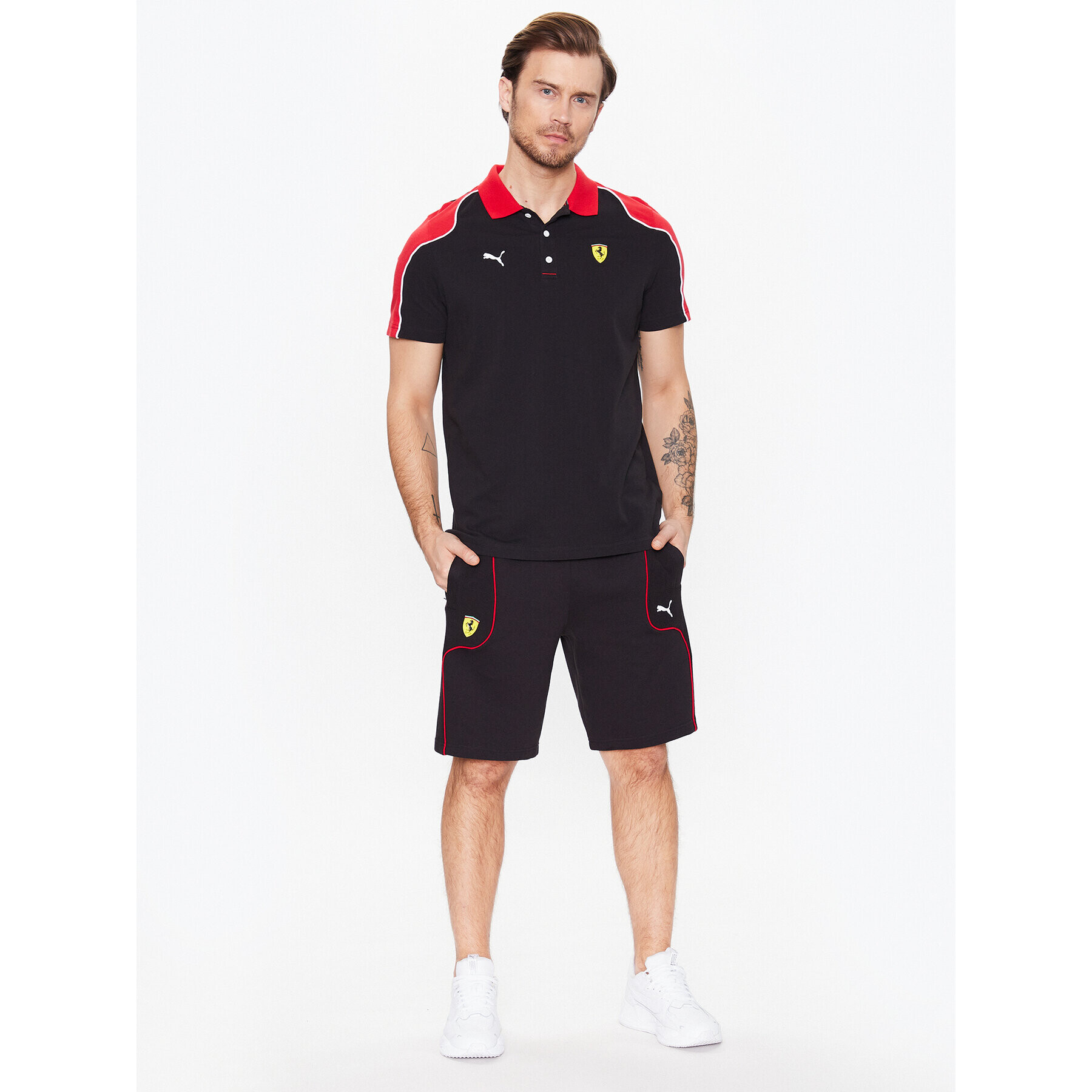 Puma Pantaloni scurți sport Ferrari Race 538167 Negru Regular Fit - Pled.ro