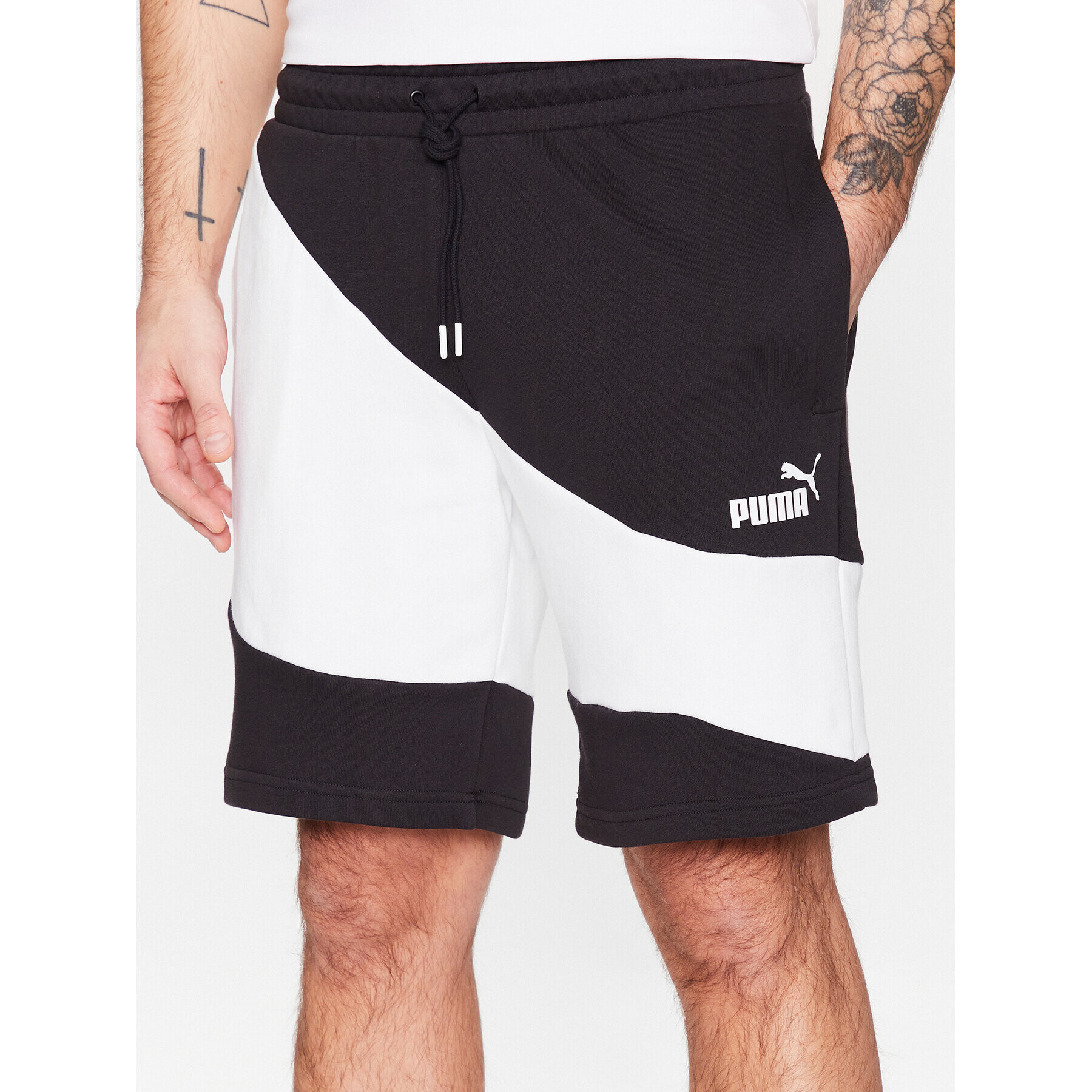 Puma Pantaloni scurți sport Power Cat 675175 Negru Regular Fit - Pled.ro