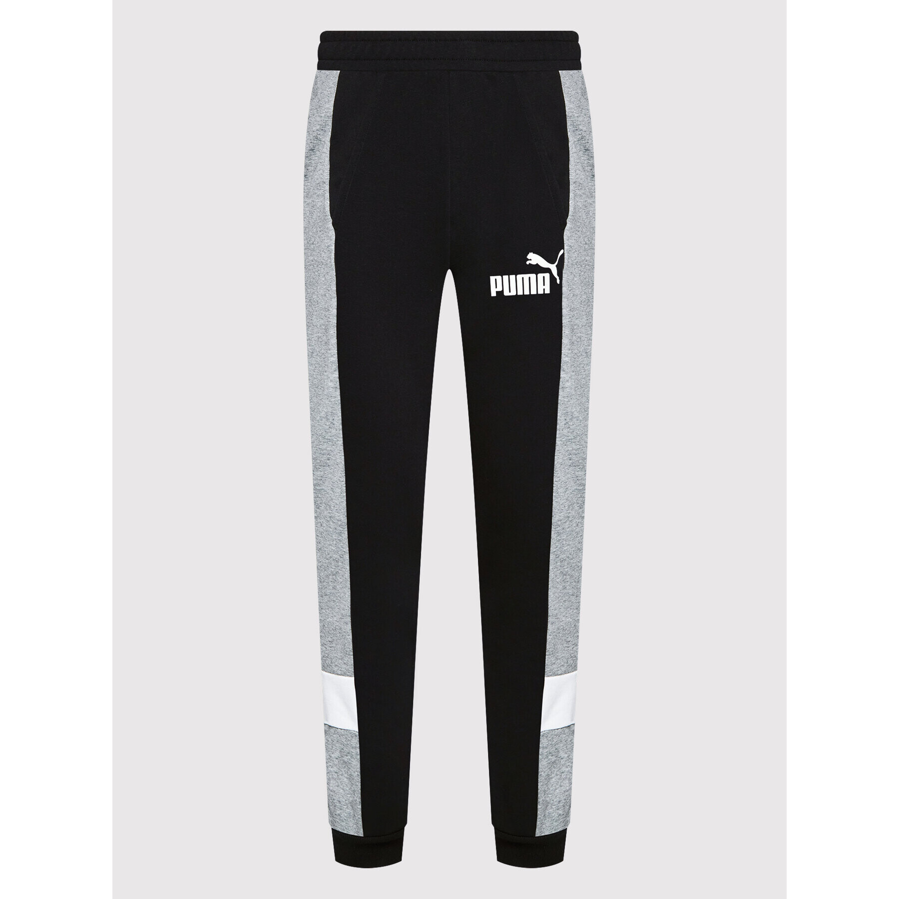 Puma Pantaloni trening Colorblock 848773 Negru Regular Fit - Pled.ro