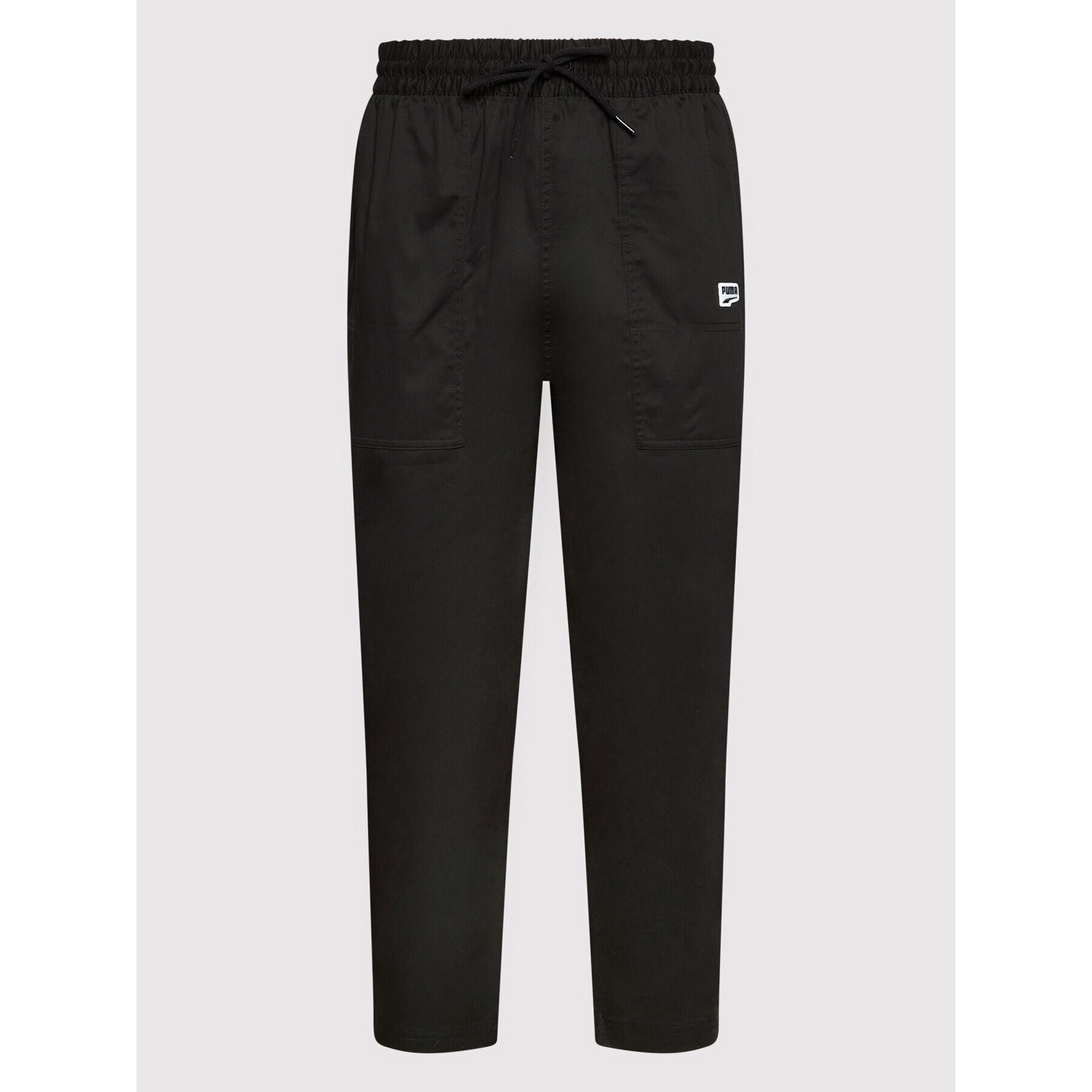 Puma Pantaloni trening Downtown Twill 533680 Negru Relaxed Fit - Pled.ro