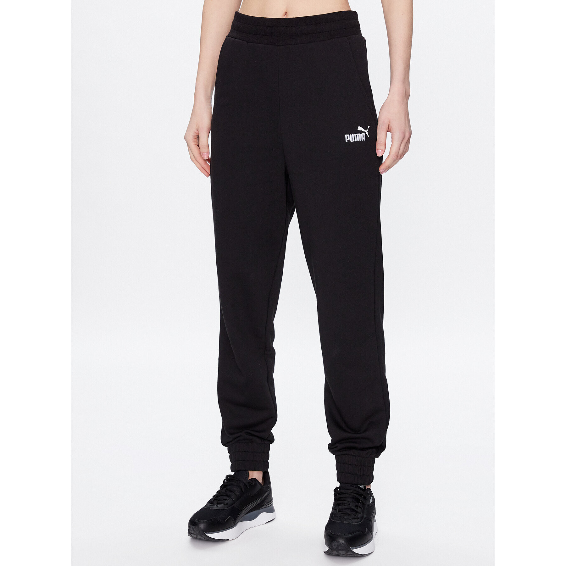 Puma Pantaloni trening Ess 847093 Negru Regular Fit - Pled.ro