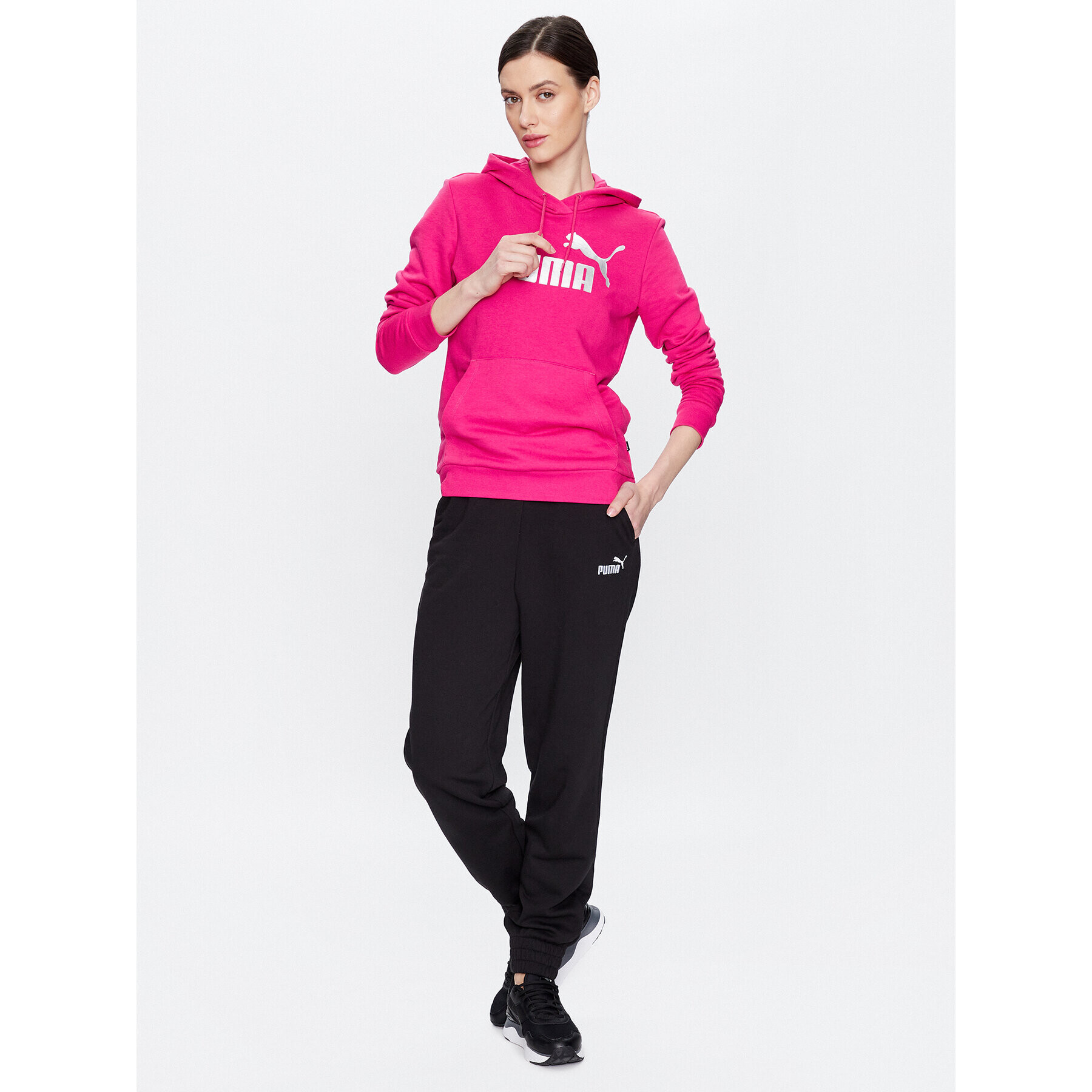 Puma Pantaloni trening Ess 847093 Negru Regular Fit - Pled.ro