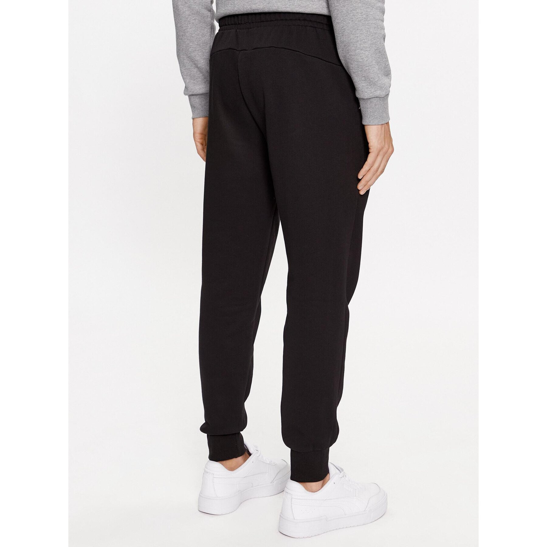 Puma Pantaloni trening Ess Logo 586714 Negru Regular Fit - Pled.ro