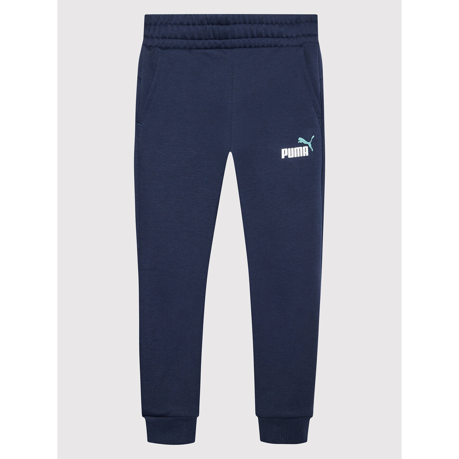 Puma Pantaloni trening Essential + 2 Col Logo 586988 Bleumarin Regular Fit - Pled.ro