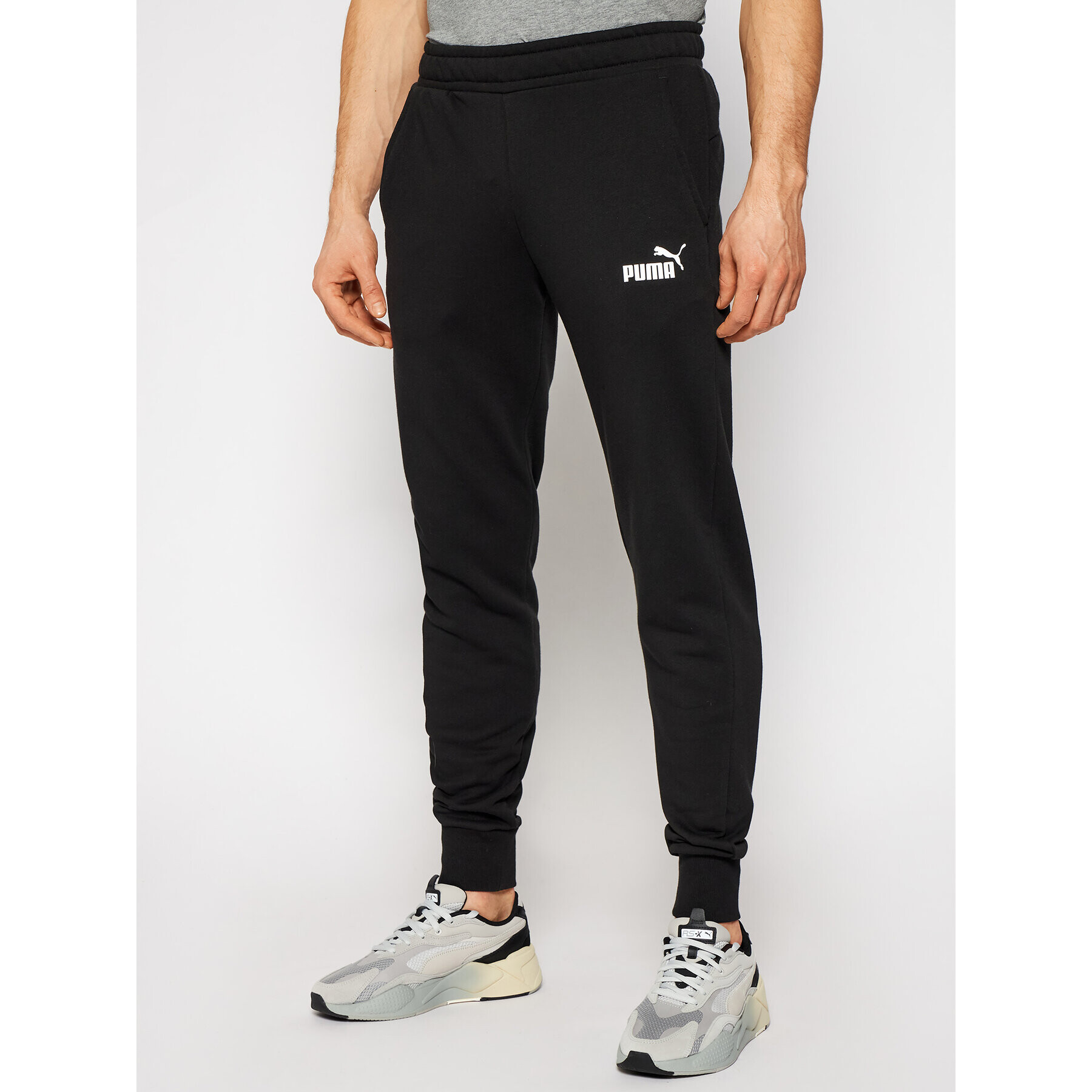 Puma Pantaloni trening Essential 586749 Negru Slim Fit - Pled.ro