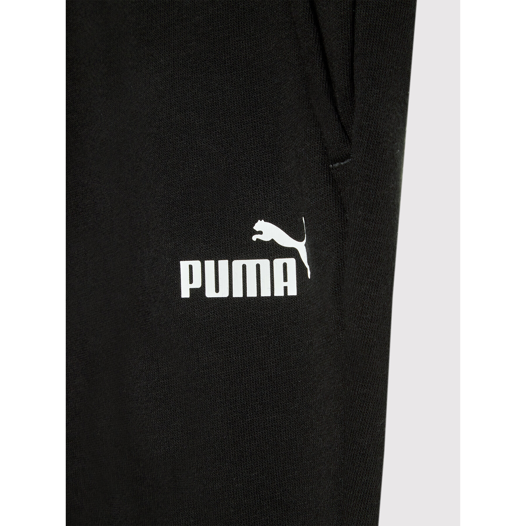 Puma Pantaloni trening Essential Logo 586974 Negru Regular Fit - Pled.ro