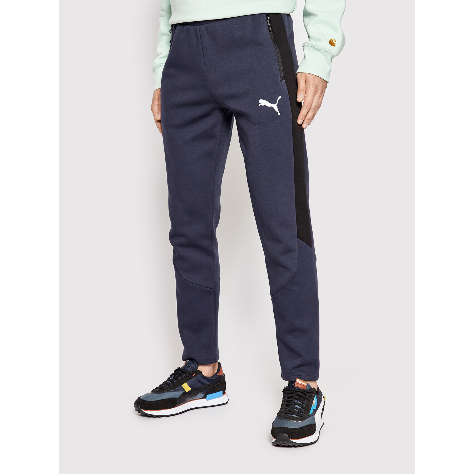 Puma Pantaloni trening Evostripe 847404 Bleumarin Slim Fit - Pled.ro