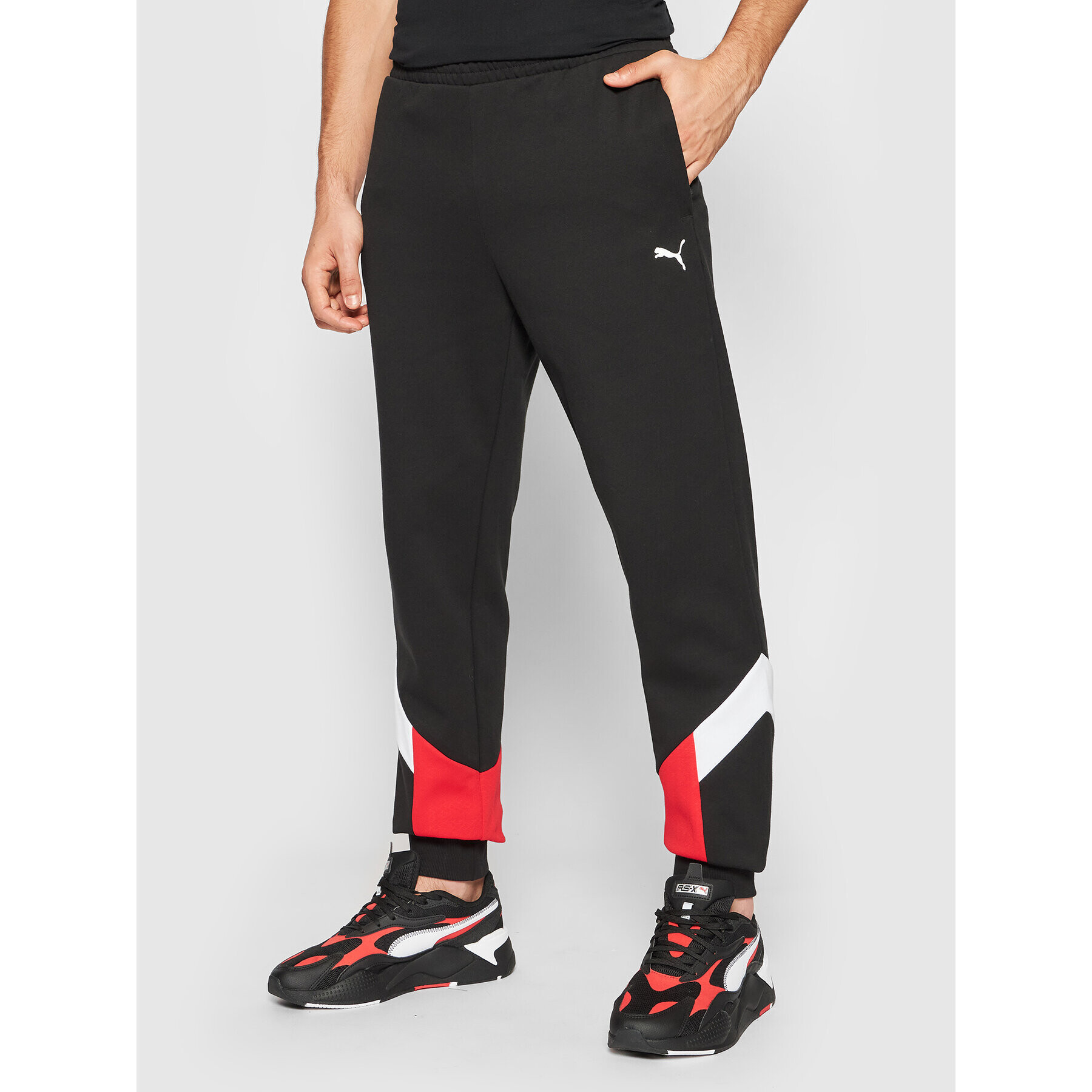 Puma Pantaloni trening Ferrari Race 597950 Negru Regular Fit - Pled.ro