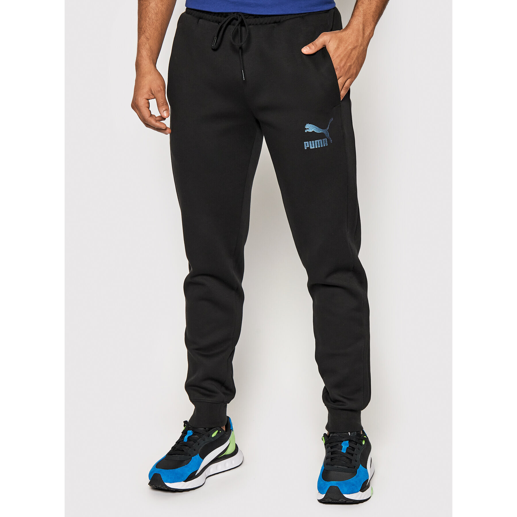 Puma Pantaloni trening Iconic T7 Track 530746 Negru Regular Fit - Pled.ro