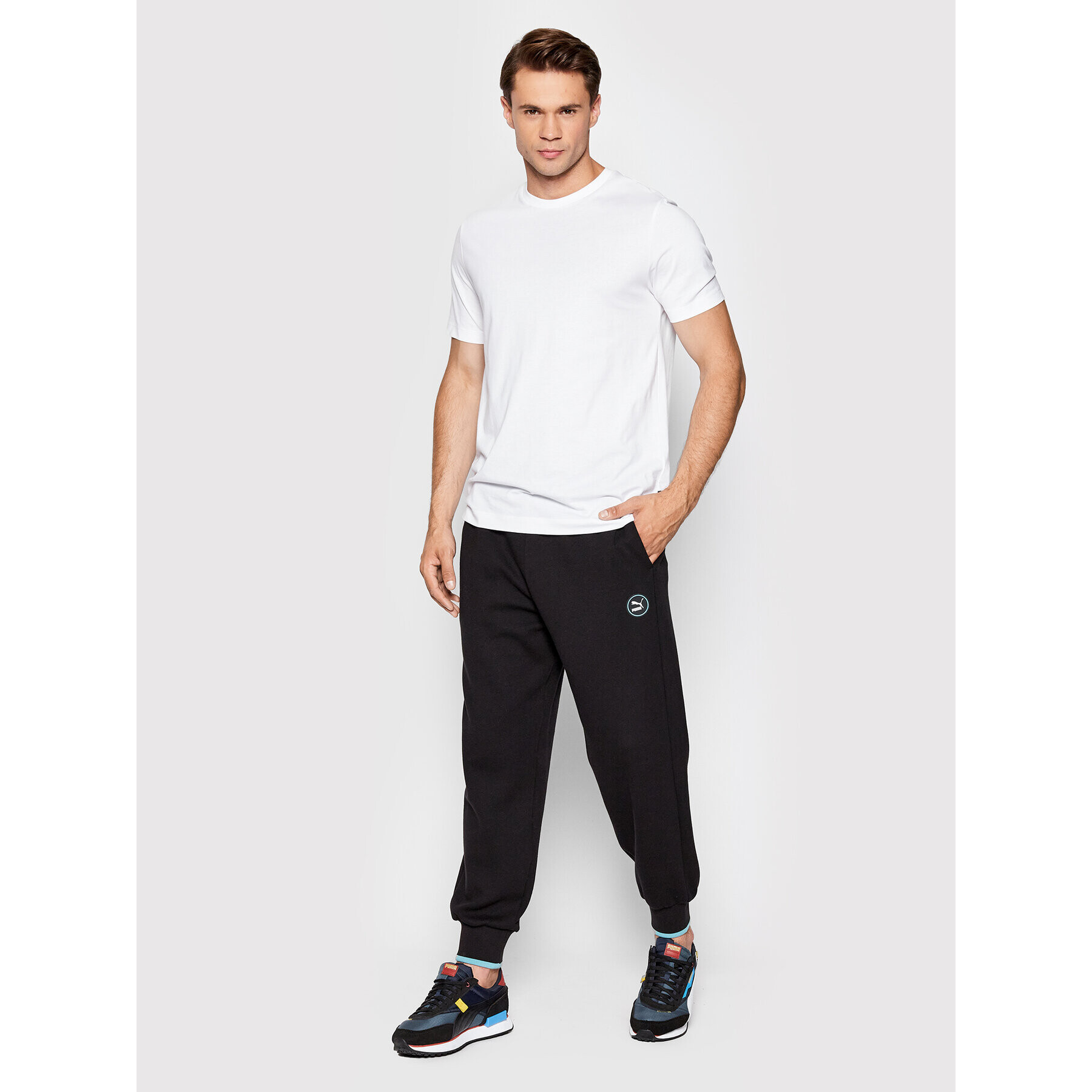 Puma Pantaloni trening SWxP 533620 Negru Loose Fit - Pled.ro