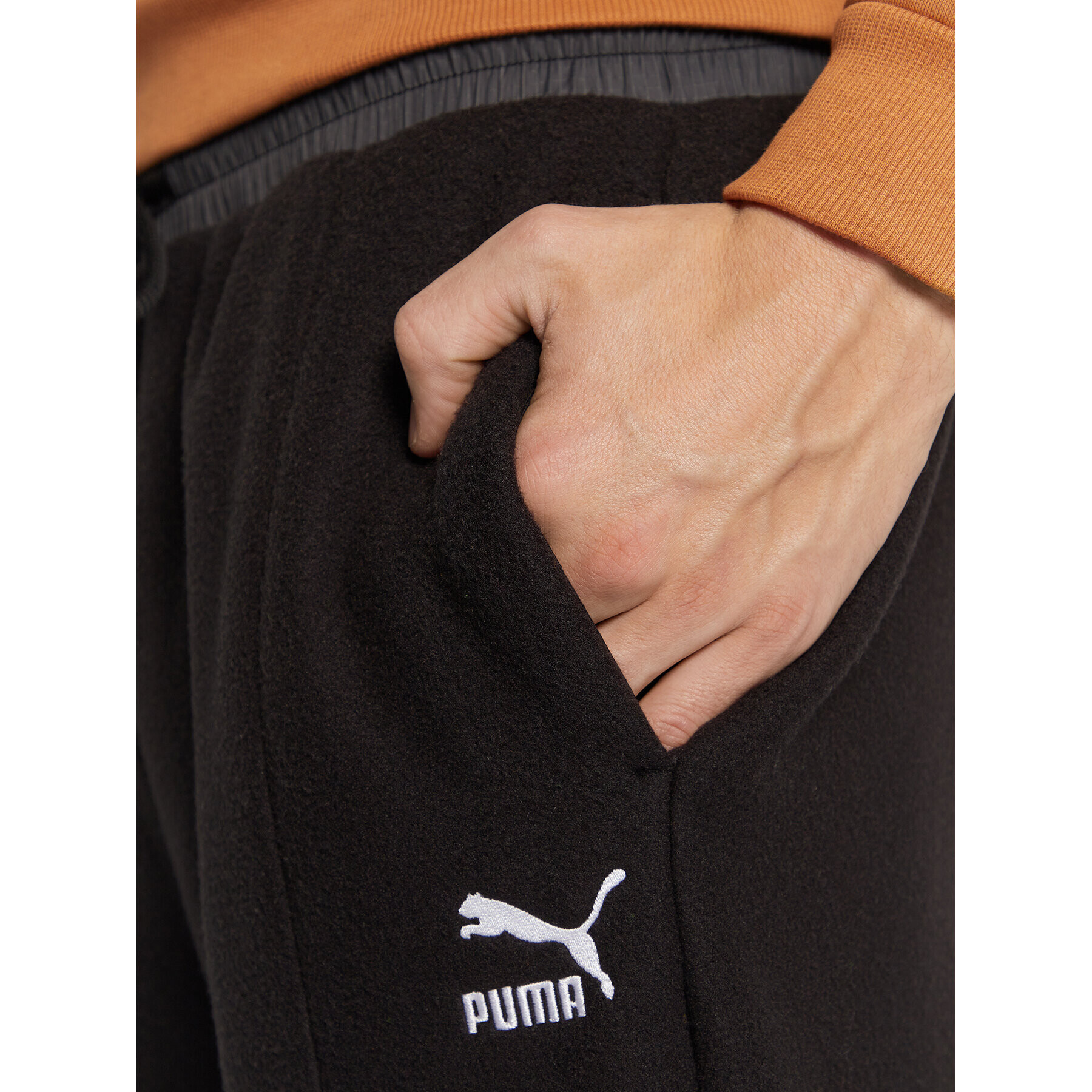 Puma Pantaloni trening SWxP Polar 535667 Negru Regular Fit - Pled.ro