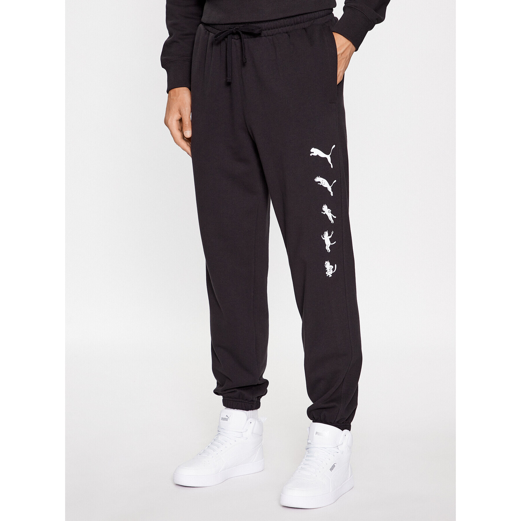 Puma Pantaloni trening X Ripndip 622199 Negru Relaxed Fit - Pled.ro