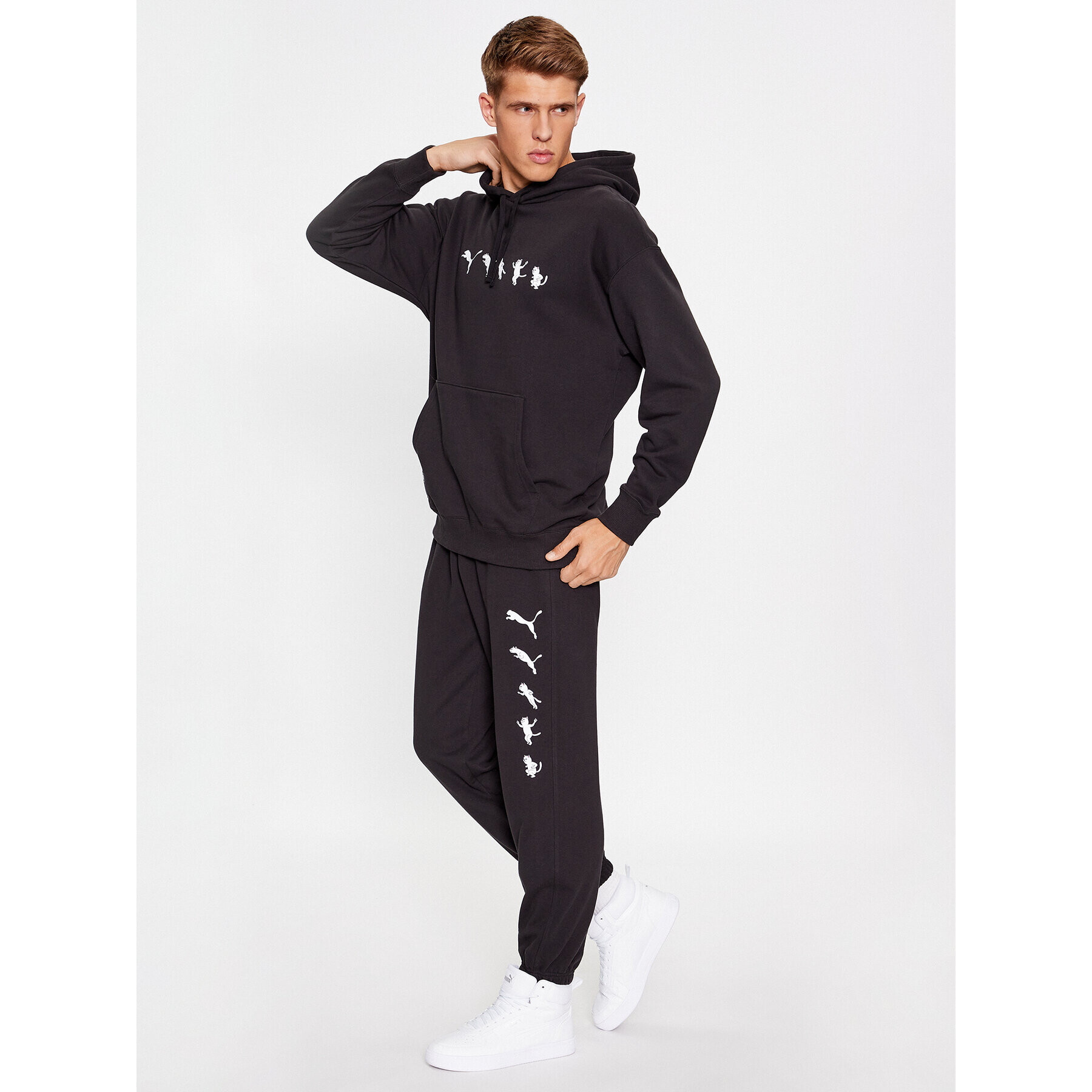 Puma Pantaloni trening X Ripndip 622199 Negru Relaxed Fit - Pled.ro