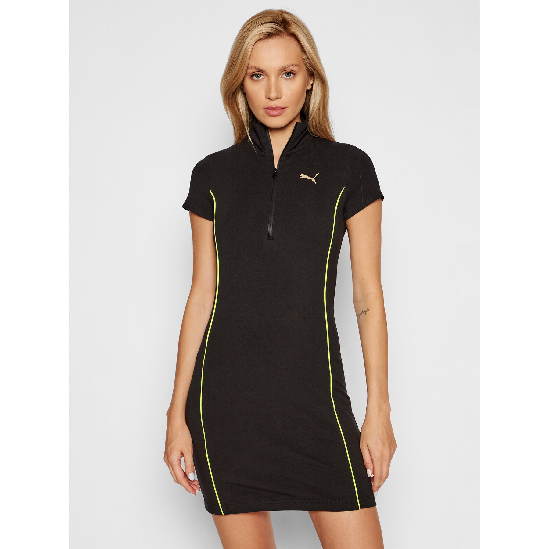 Puma Rochie de zi Evide Bodycon 599769 Negru Tight Fit - Pled.ro