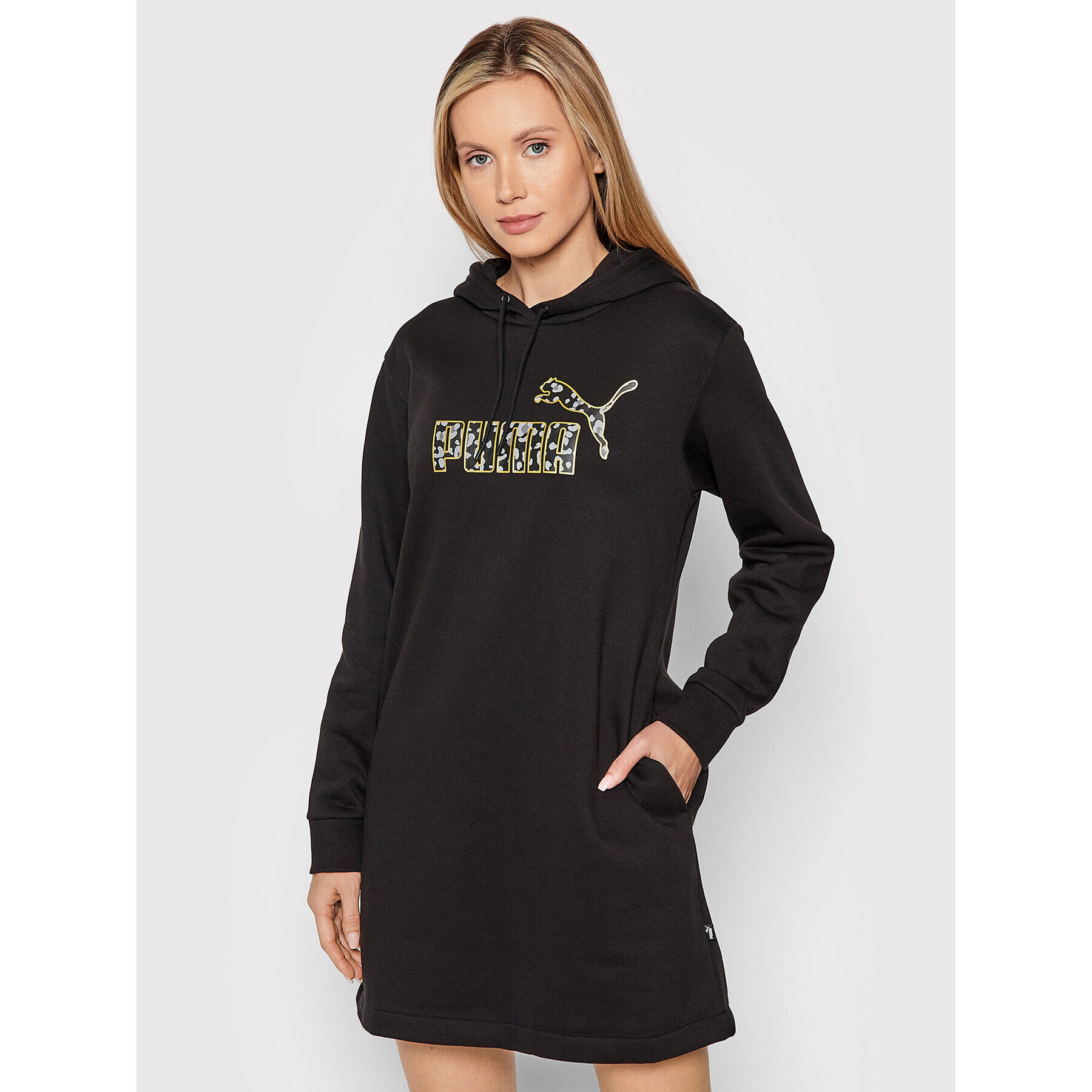 Puma Rochie tricotată Winterized 848200 Negru Relaxed Fit - Pled.ro