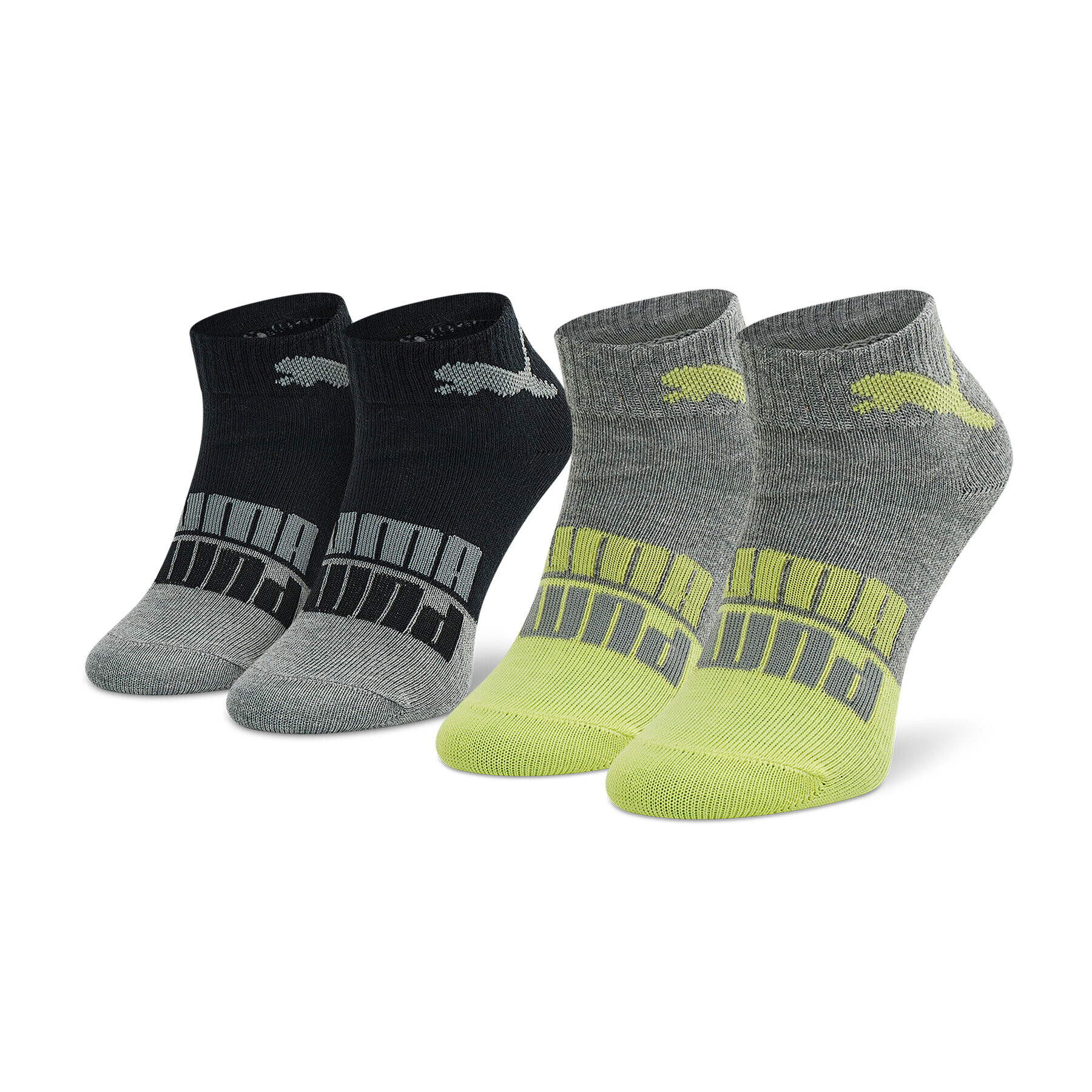 Puma Set de 2 perechi de șosete medii pentru copii 935462 02 Gri - Pled.ro