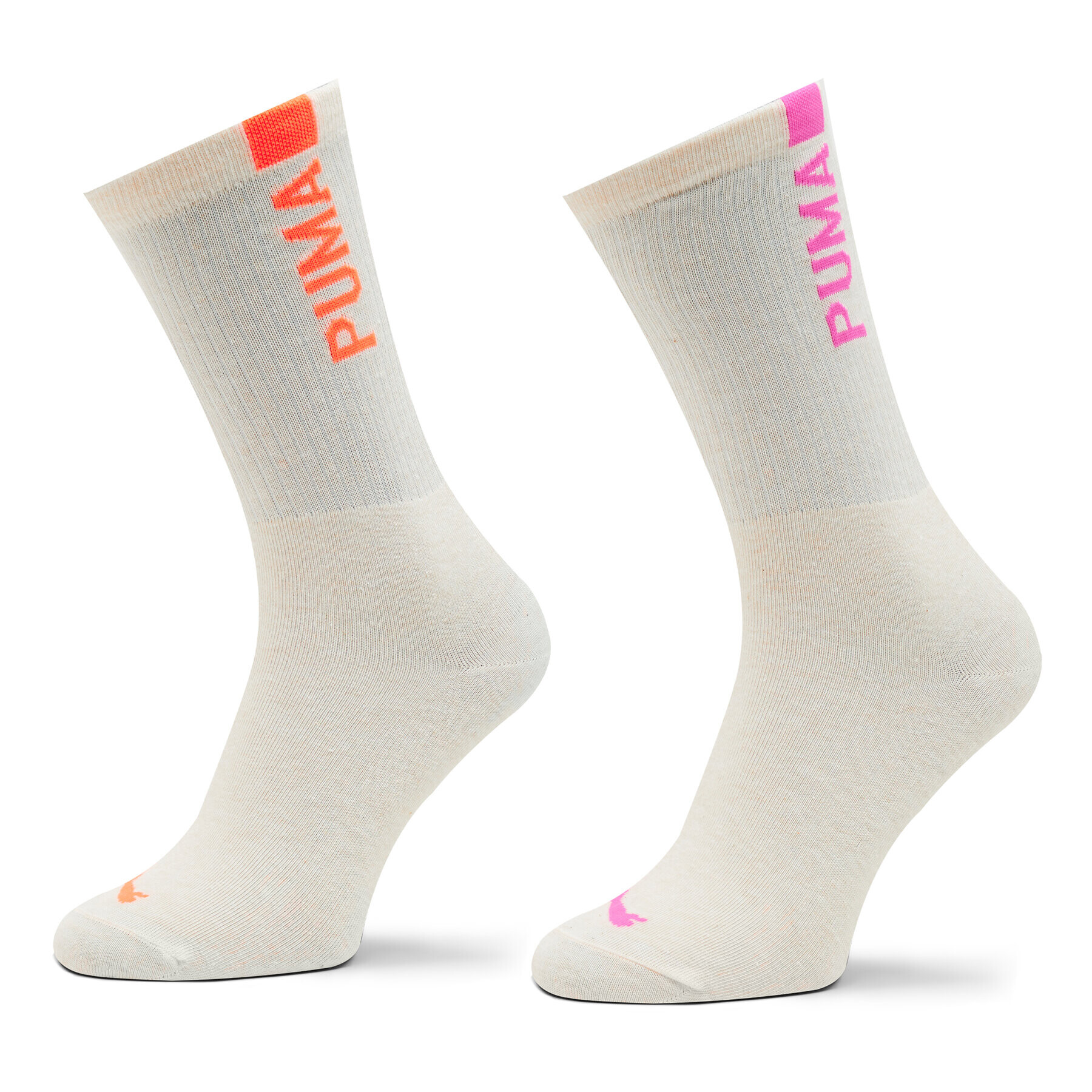 Puma Set de 2 perechi de șosete lungi de damă Women Slouch Sock 2P 938005 Alb - Pled.ro