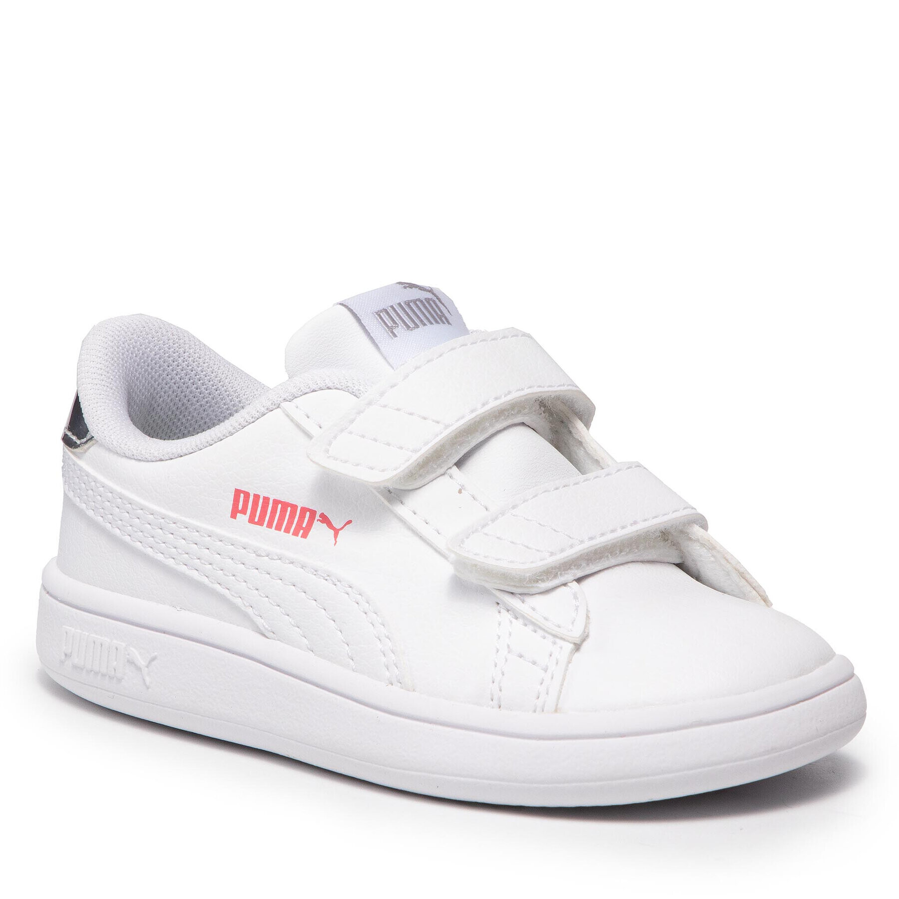 Puma Sneakers Smash v2 Sl Mtlic V Inf 382377 01 Alb - Pled.ro