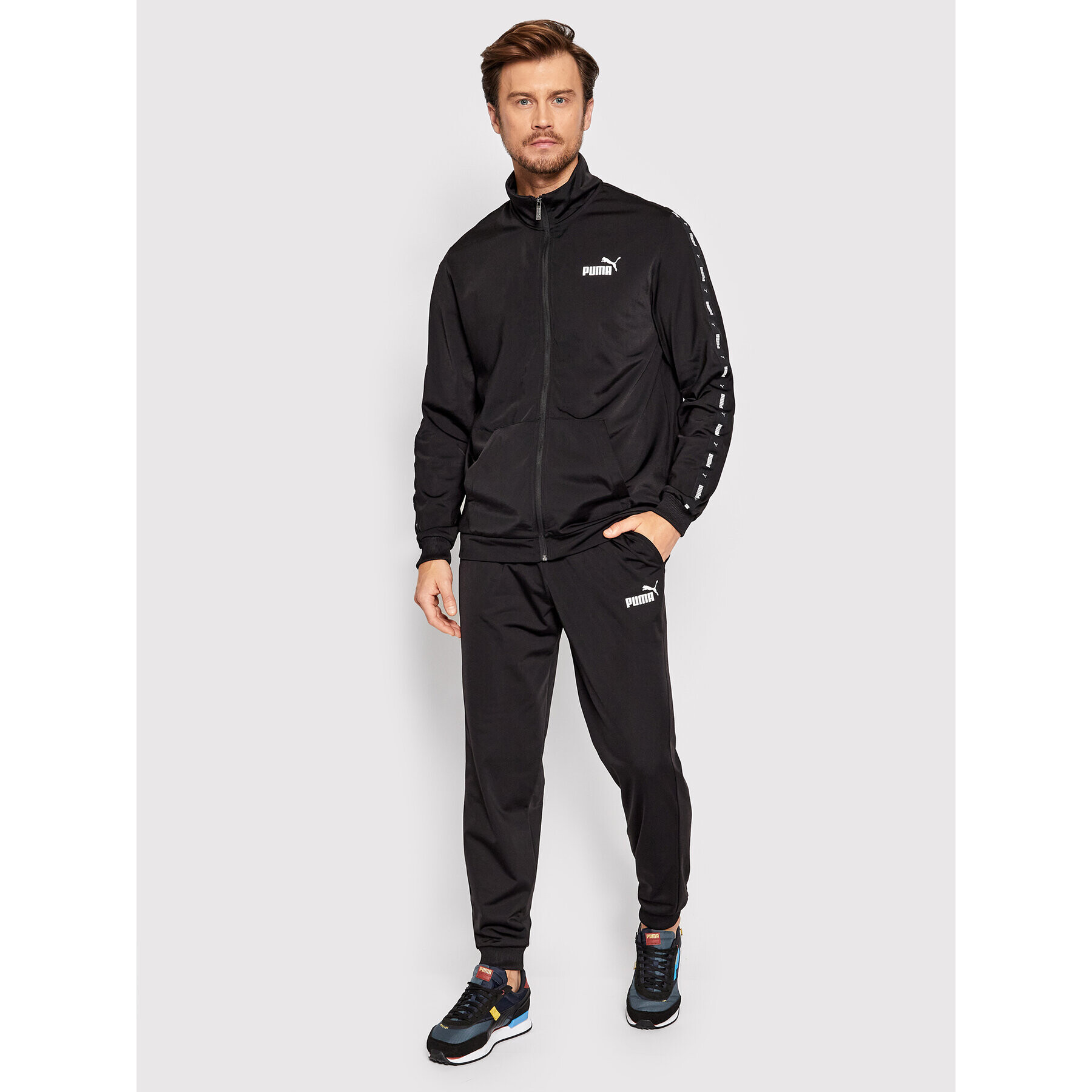 Puma Trening Tape Poly 847420 Negru Regular Fit - Pled.ro