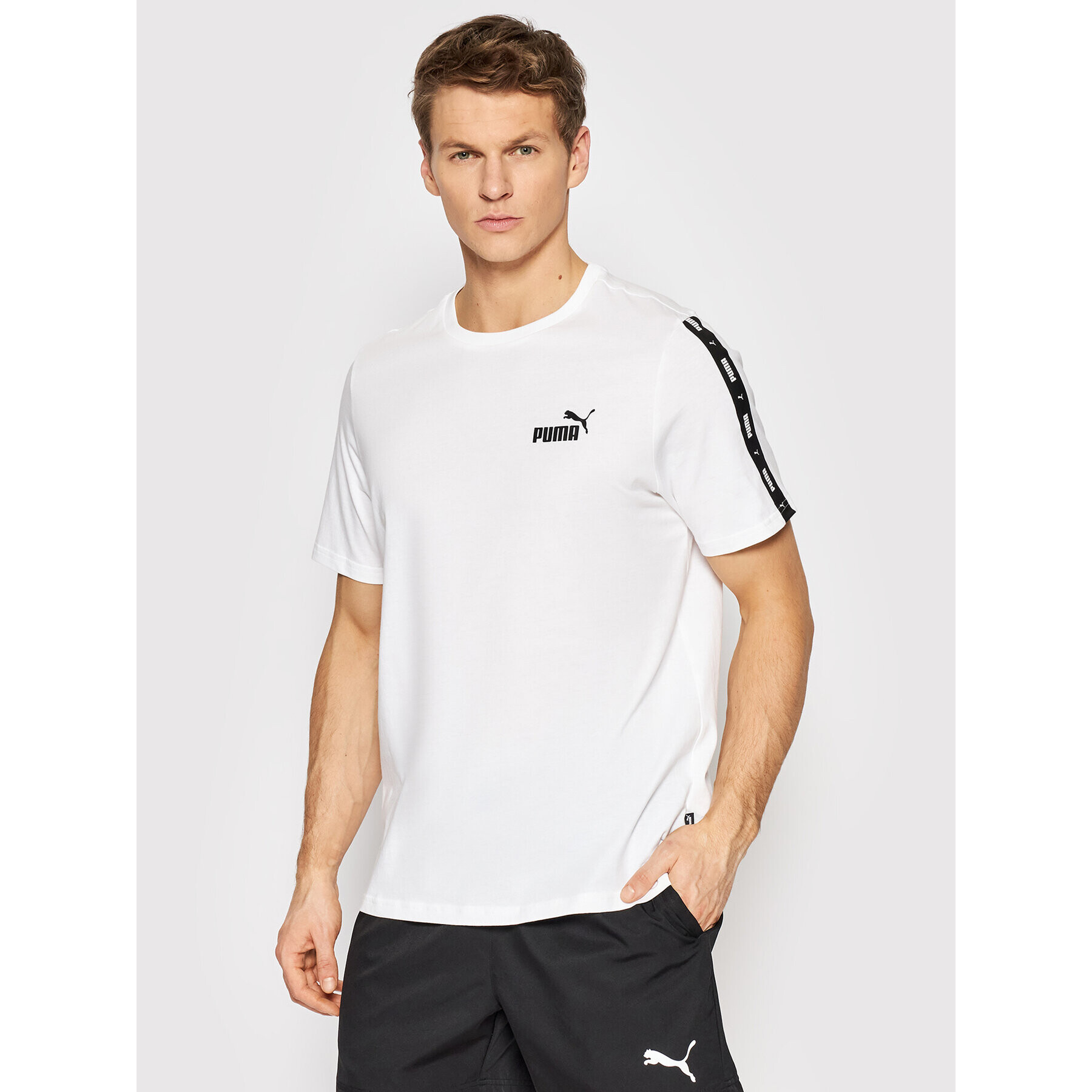 Puma Tricou 847382 Alb Regular Fit - Pled.ro