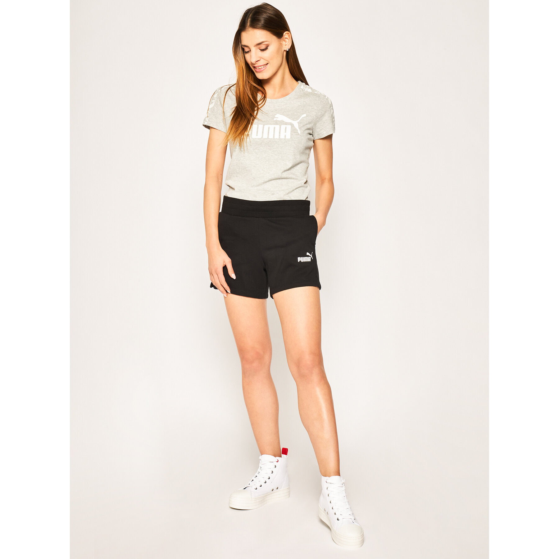 Puma Tricou Amplified 581218 04 Gri Regular Fit - Pled.ro