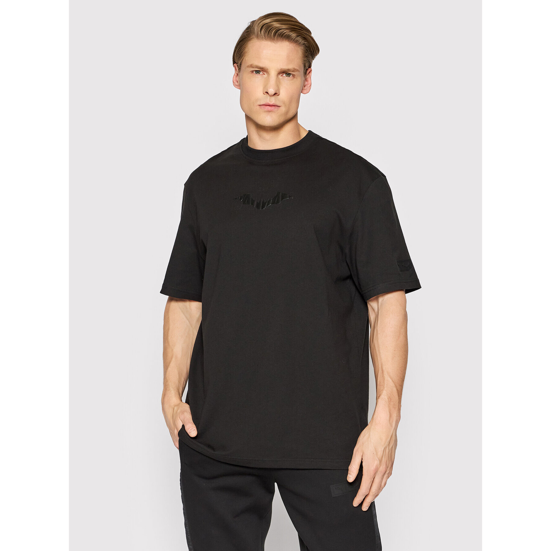 Puma Tricou BATMAN 534723 Negru Regular Fit - Pled.ro