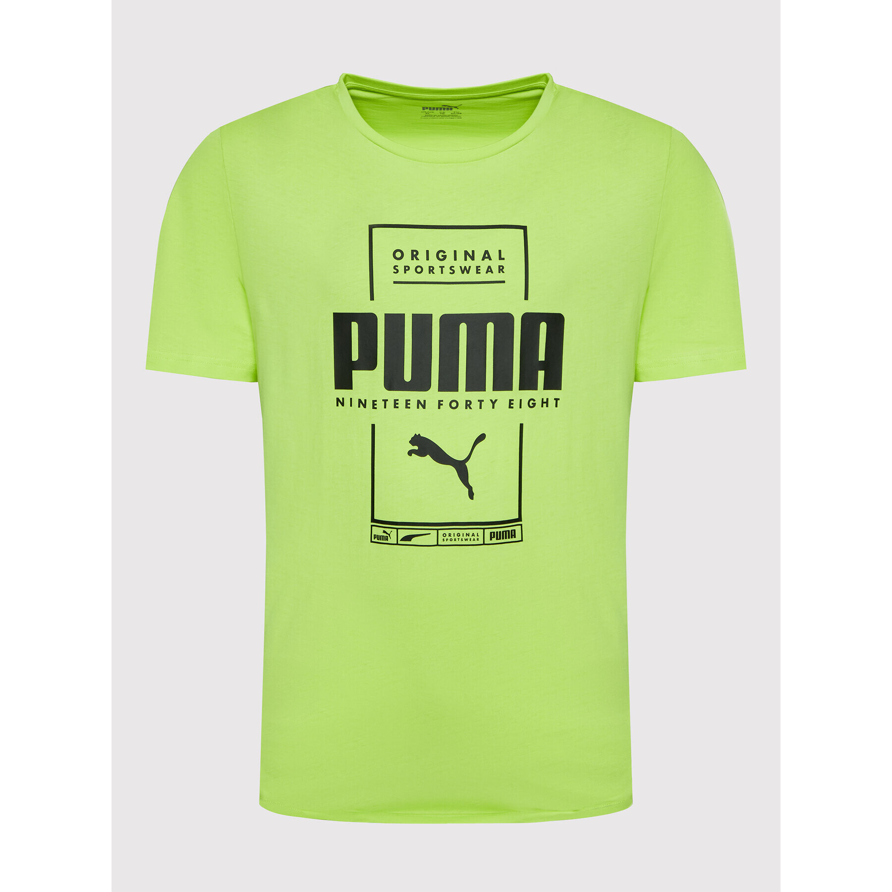 Puma Tricou Box 584505 Verde Regular Fit - Pled.ro