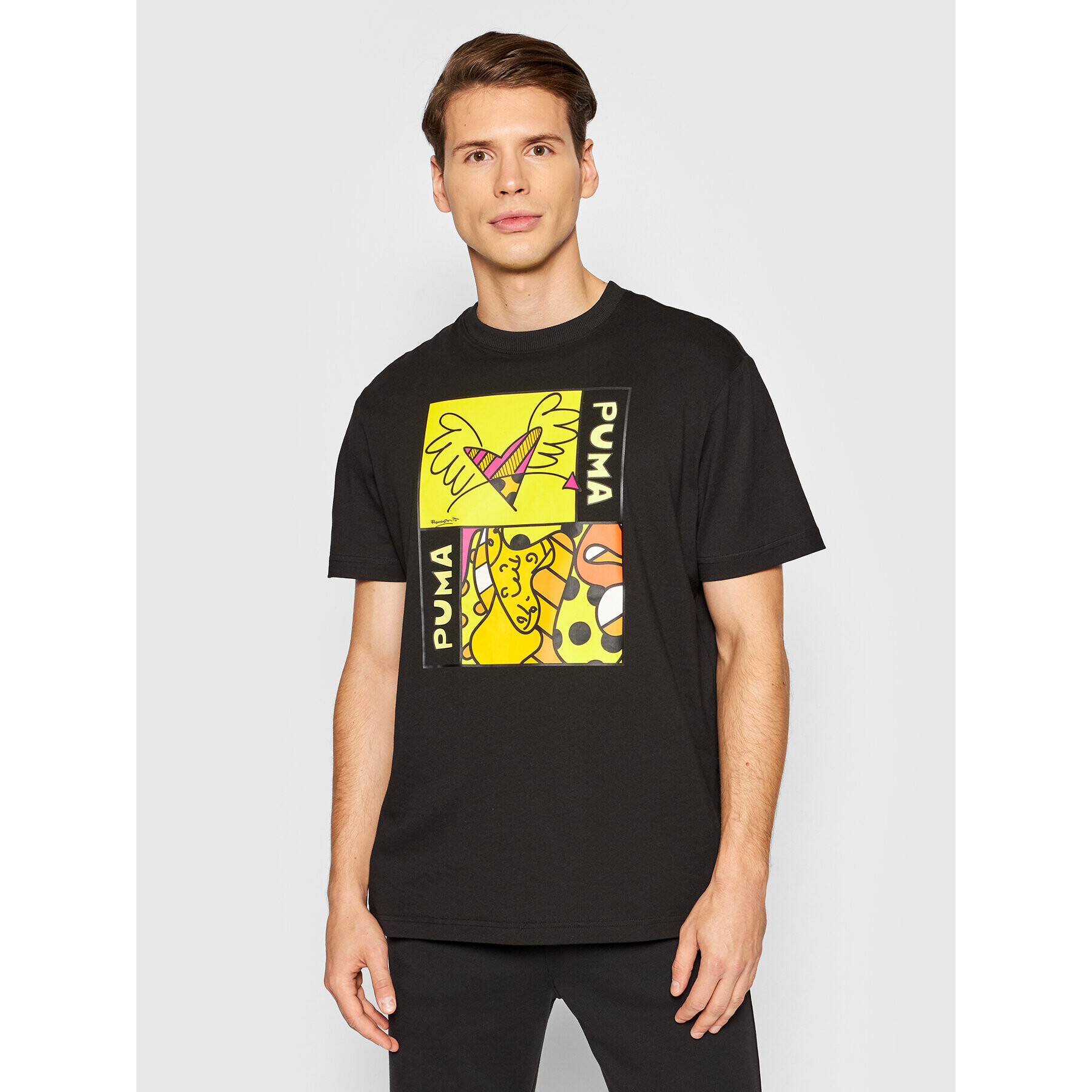 Puma Tricou BRITTO 532234 Negru Relaxed Fit - Pled.ro