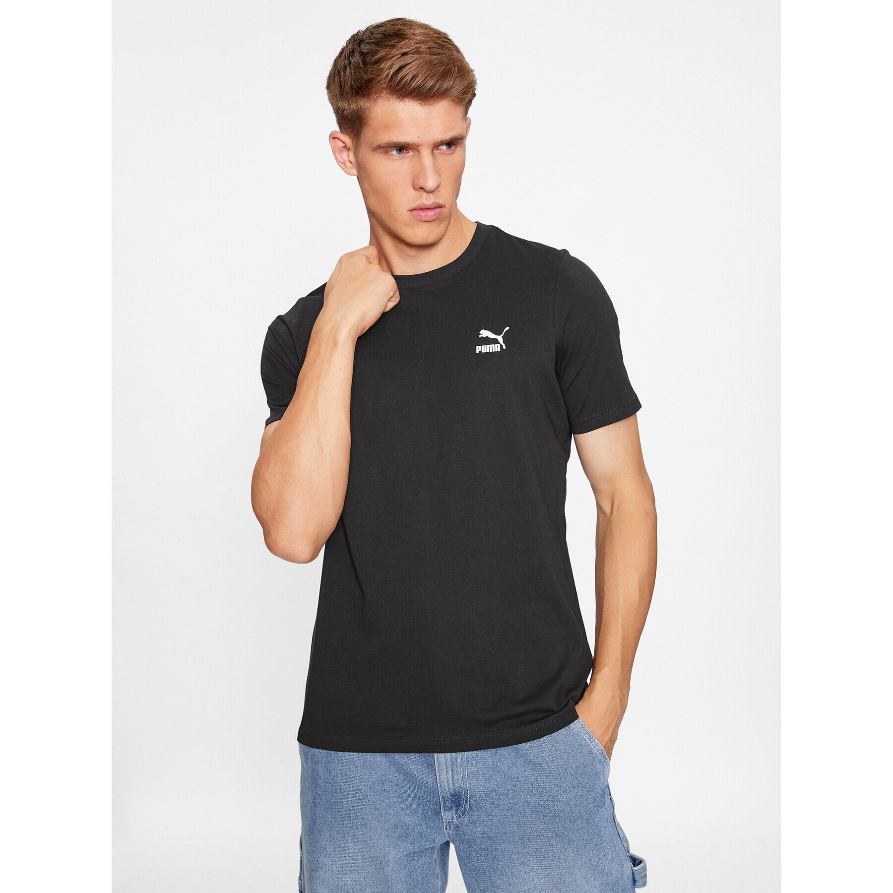 Puma Tricou Classics 535587 Negru Regular Fit - Pled.ro