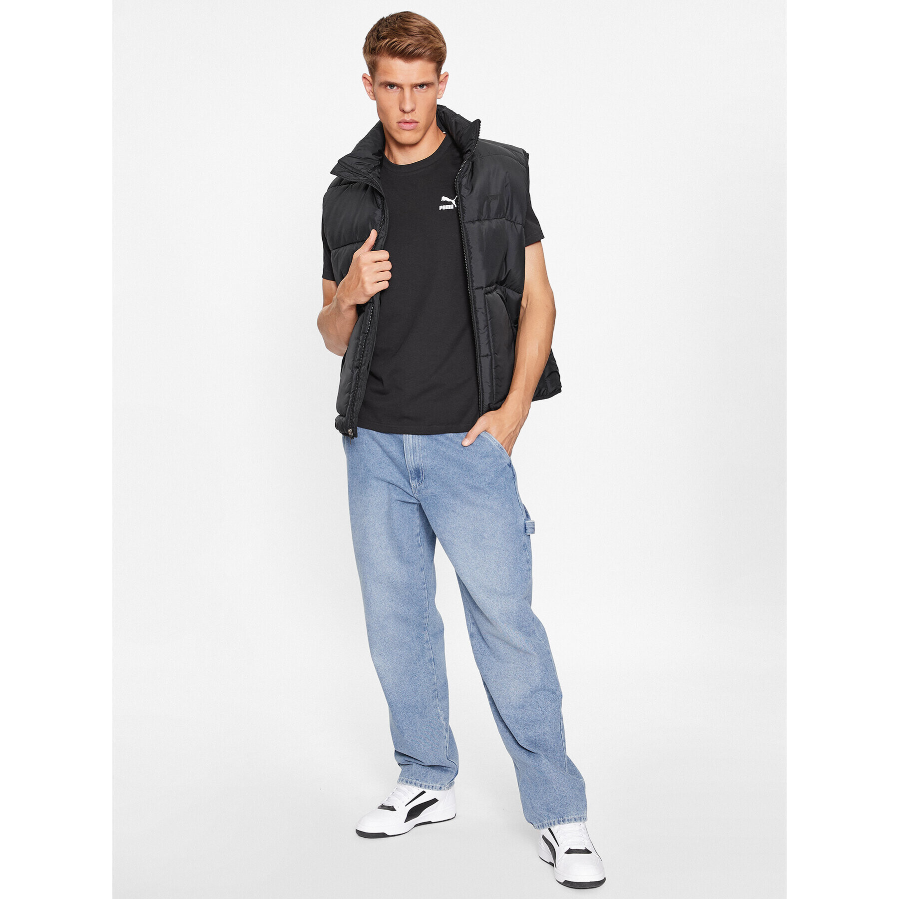 Puma Tricou Classics 535587 Negru Regular Fit - Pled.ro