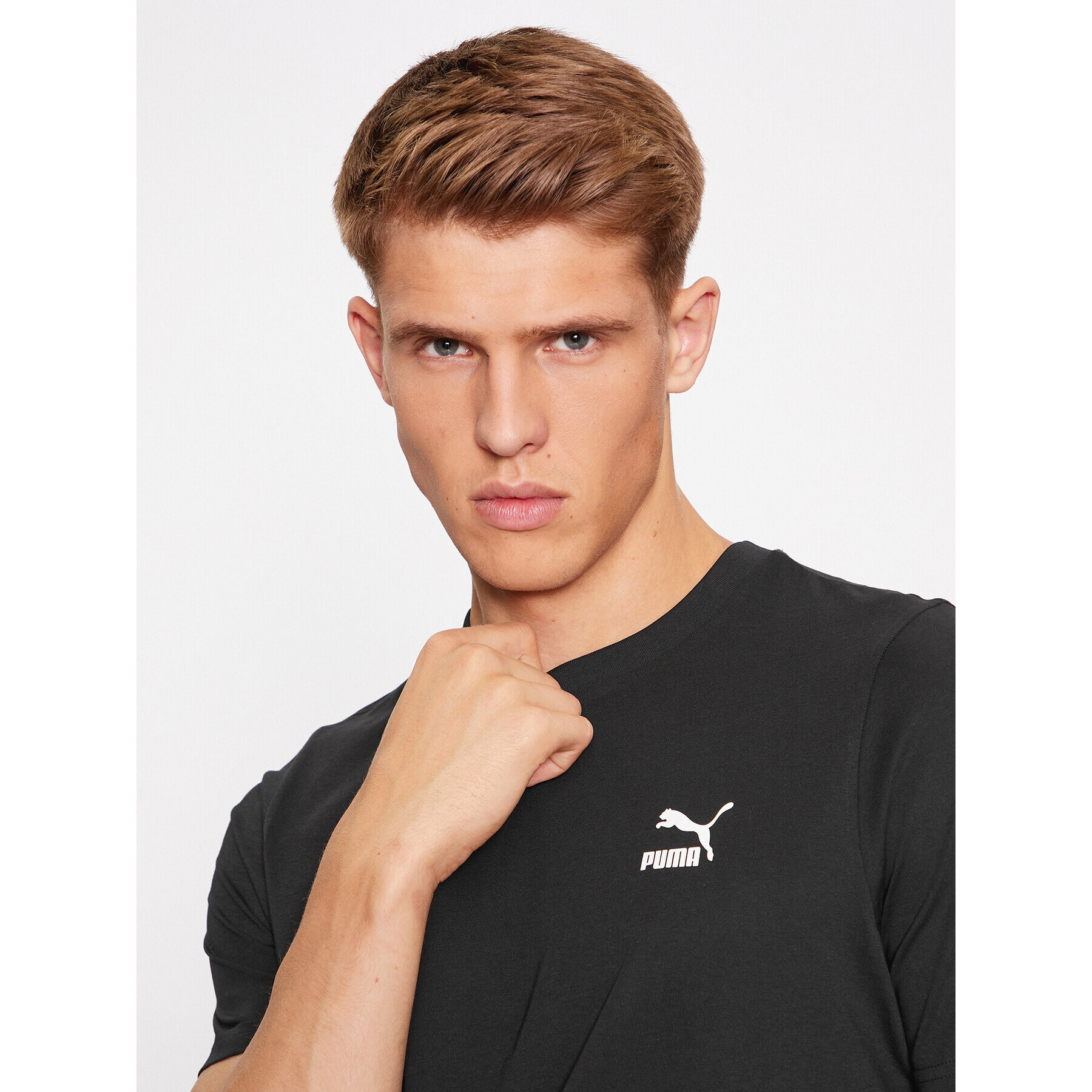 Puma Tricou Classics 535587 Negru Regular Fit - Pled.ro