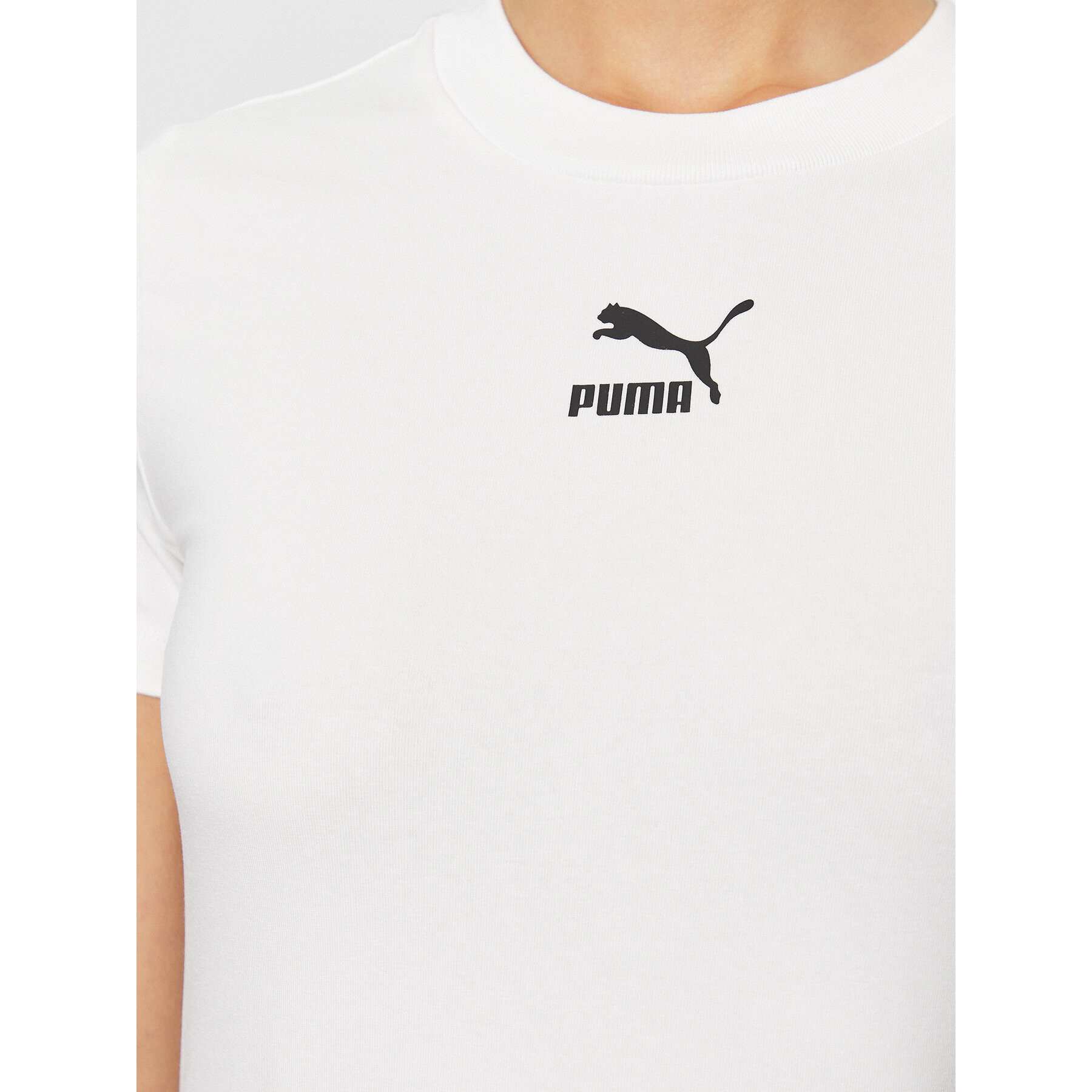 Puma Tricou Classics 535610 Alb Tight Fit - Pled.ro