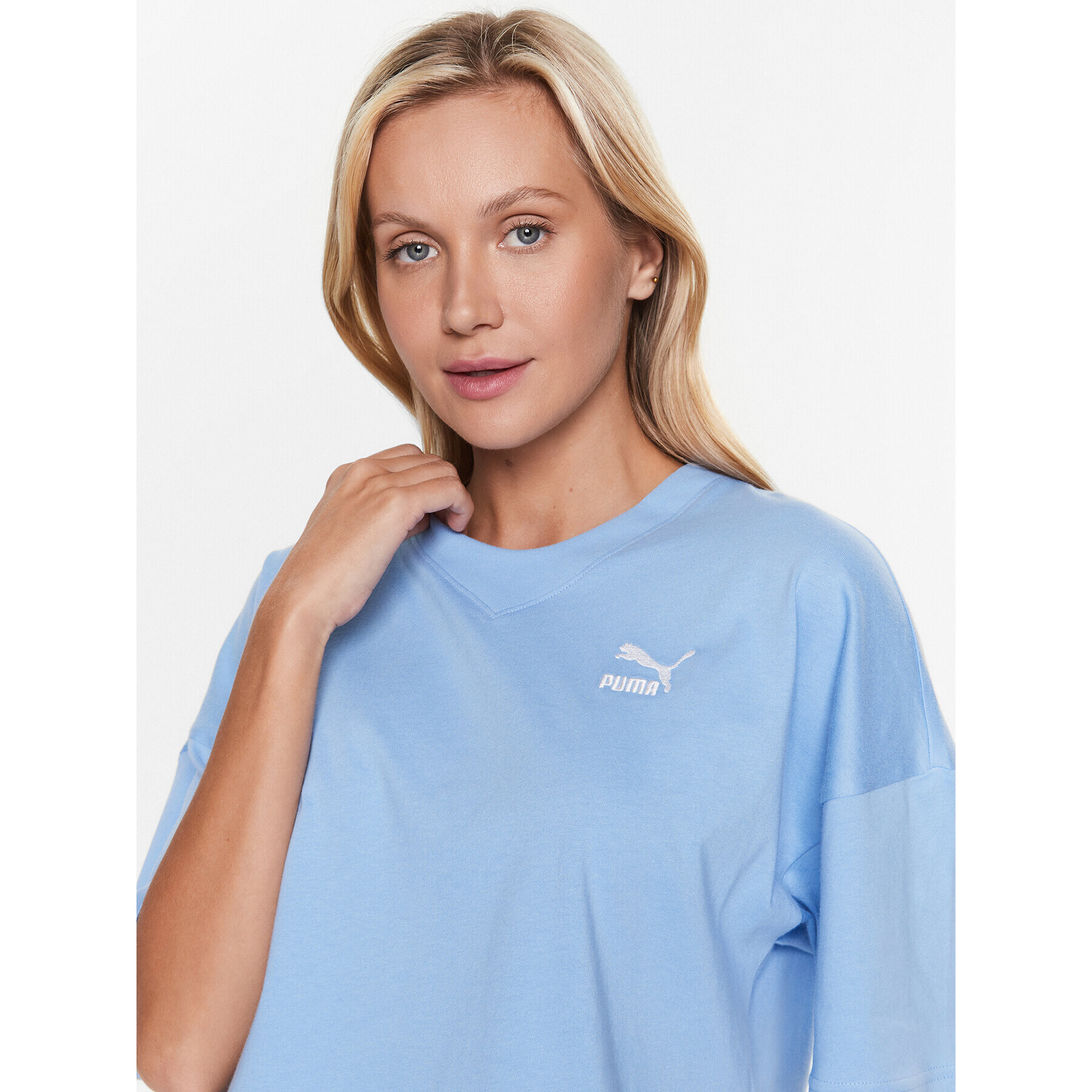 Puma Tricou Classics 538052 Albastru Oversize - Pled.ro