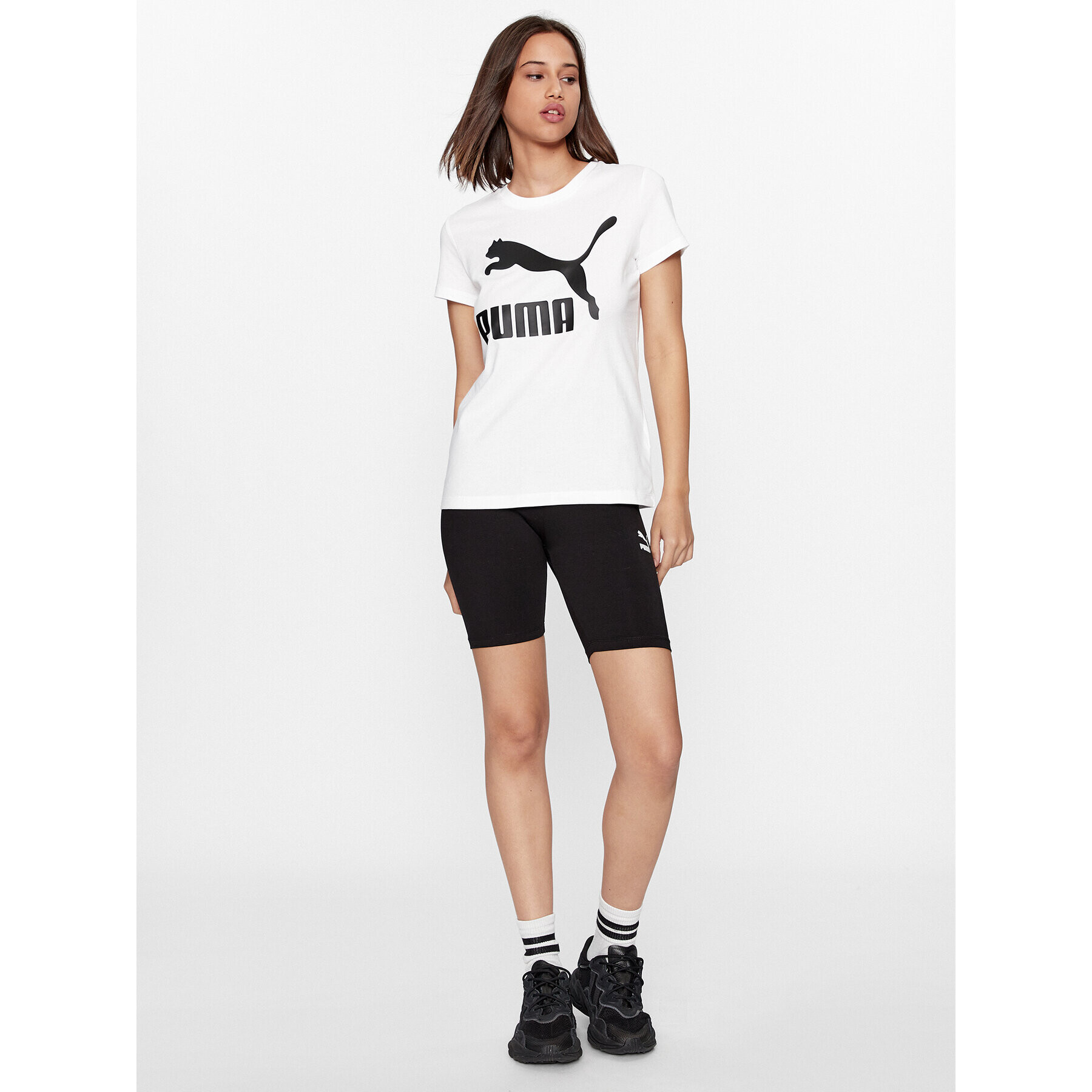 Puma Tricou Classics Logo 530076 Alb Regular Fit - Pled.ro