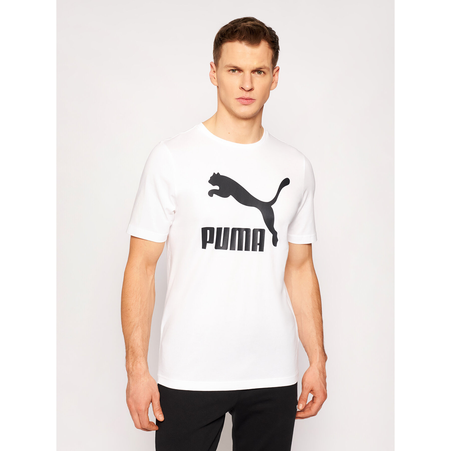 Puma Tricou Classics Logo 530088 Alb Regular Fit - Pled.ro