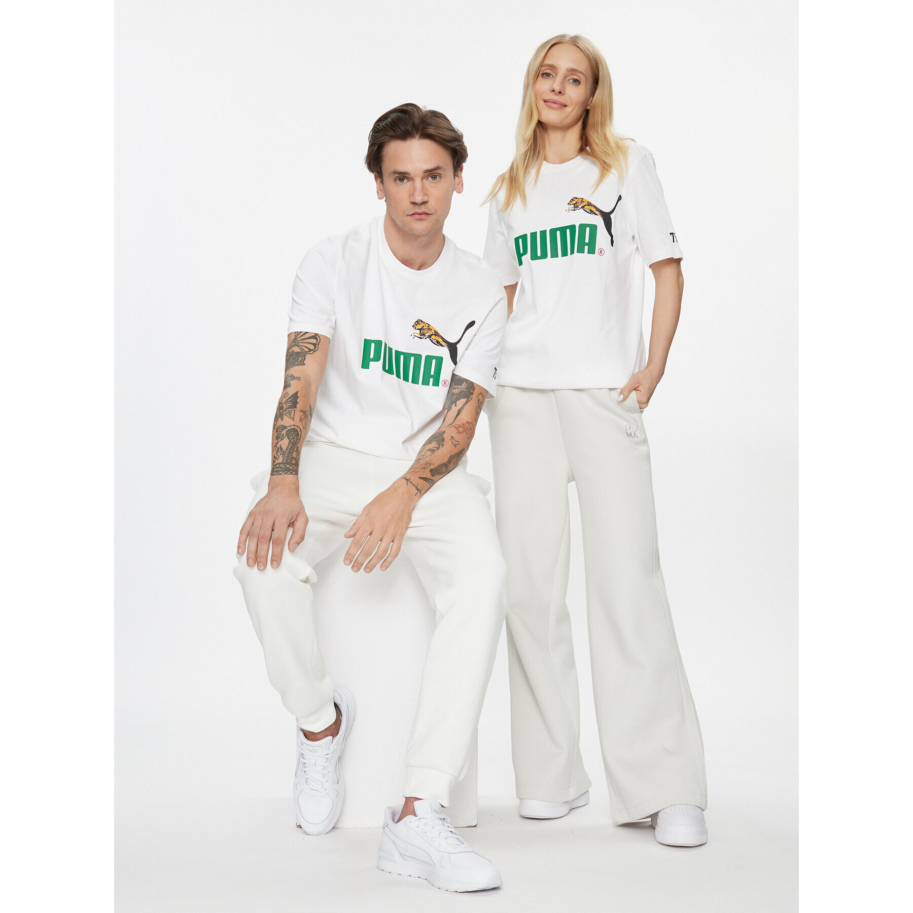 Puma Tricou Classics No.1 Logo Celebration 622182 Alb Regular Fit - Pled.ro