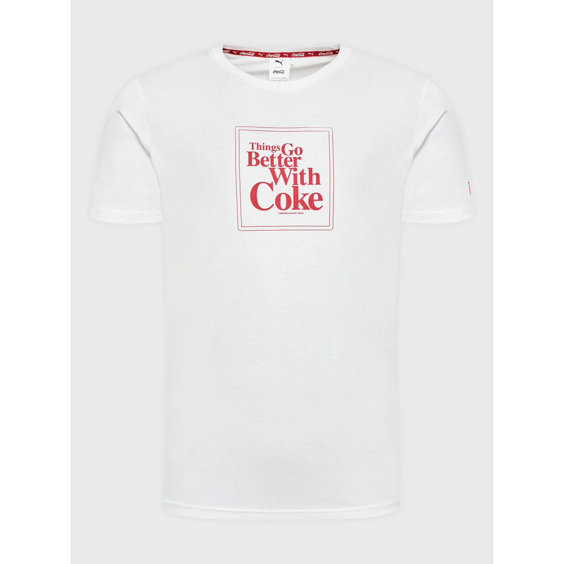 Puma Tricou COCA-COLA Graphic 536158 Alb Regular Fit - Pled.ro