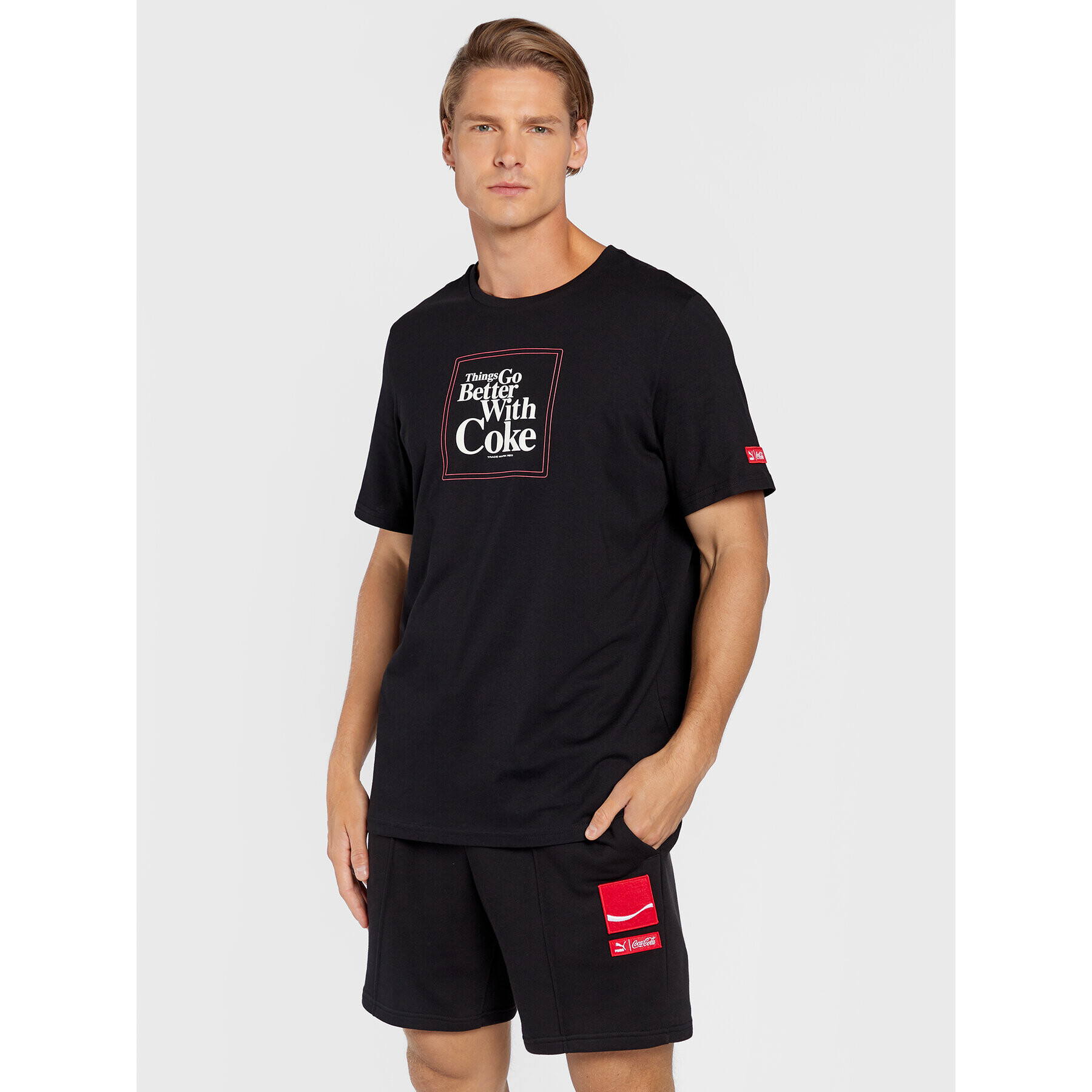 Puma Tricou COCA-COLA Graphic 536158 Negru Regular Fit - Pled.ro