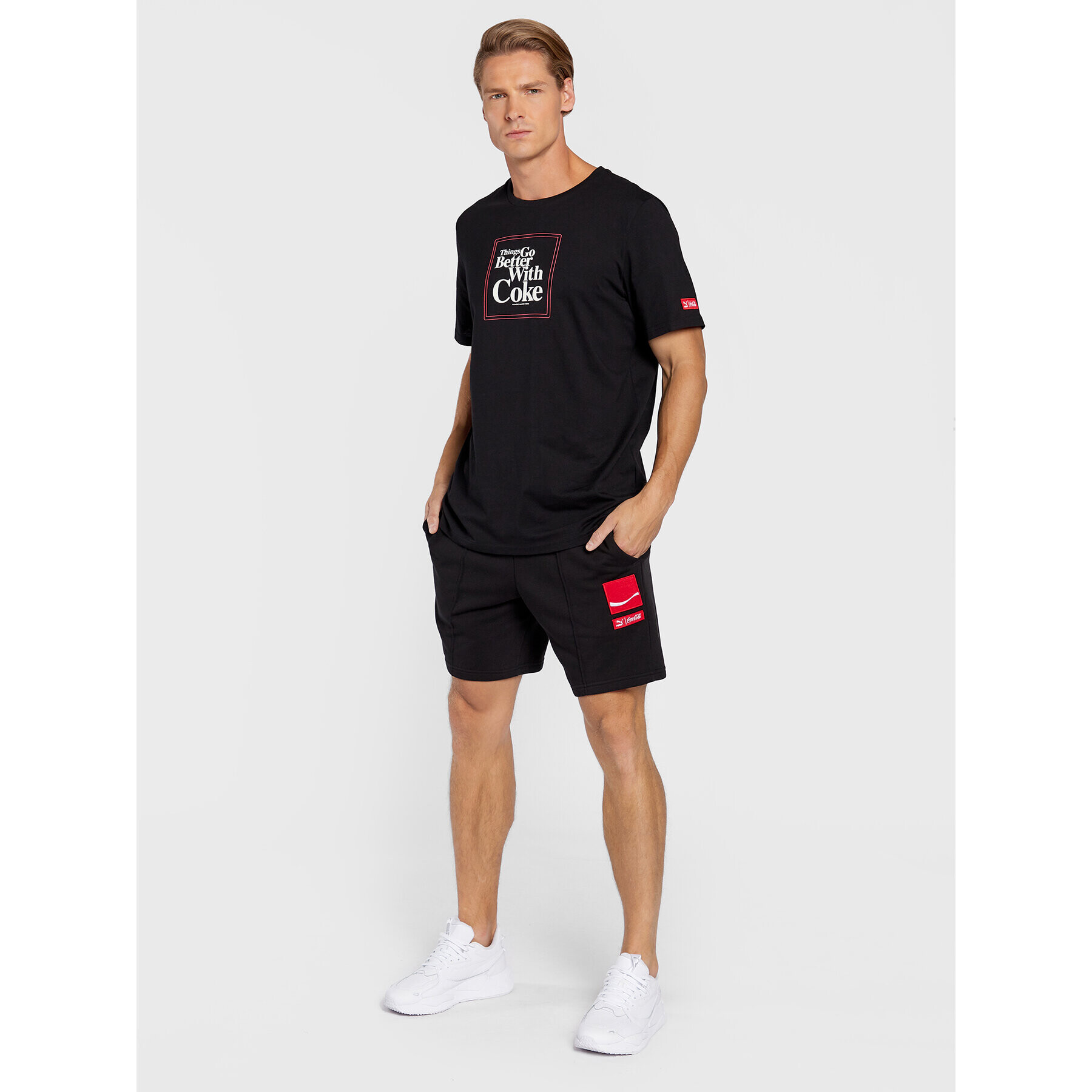 Puma Tricou COCA-COLA Graphic 536158 Negru Regular Fit - Pled.ro