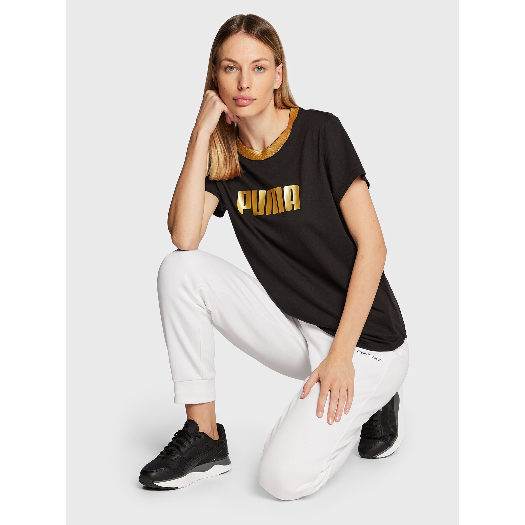 Puma Tricou Deco Glam 522381 Negru Regular Fit - Pled.ro