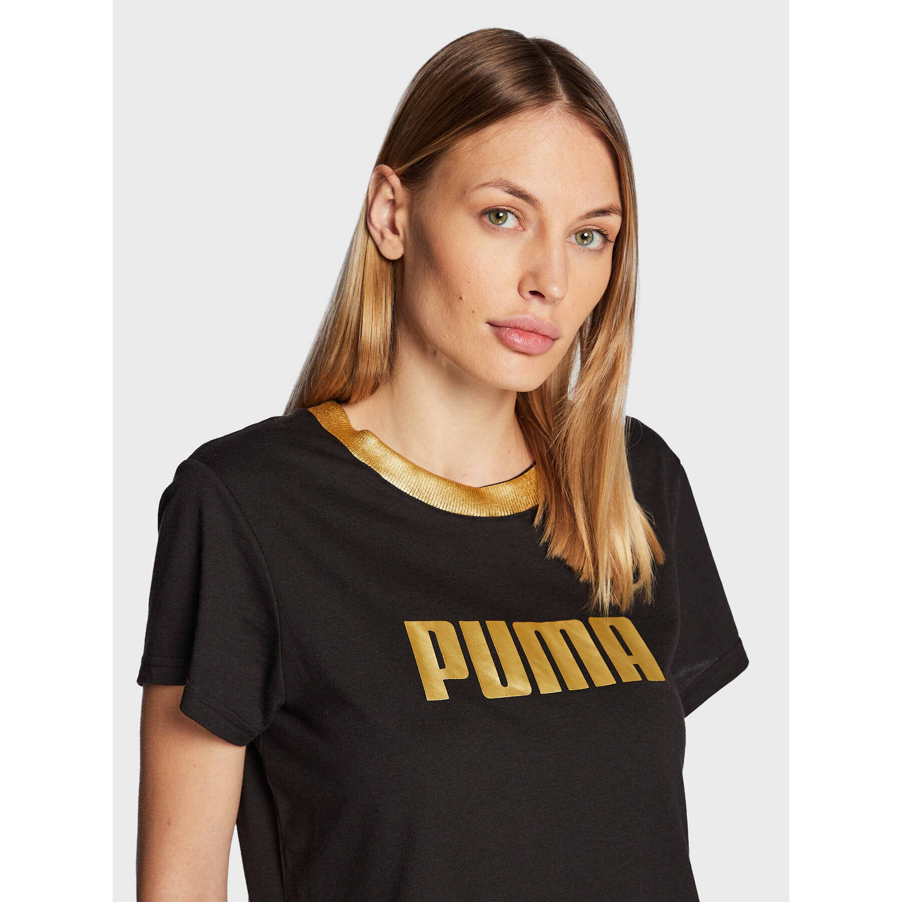 Puma Tricou Deco Glam 522381 Negru Regular Fit - Pled.ro