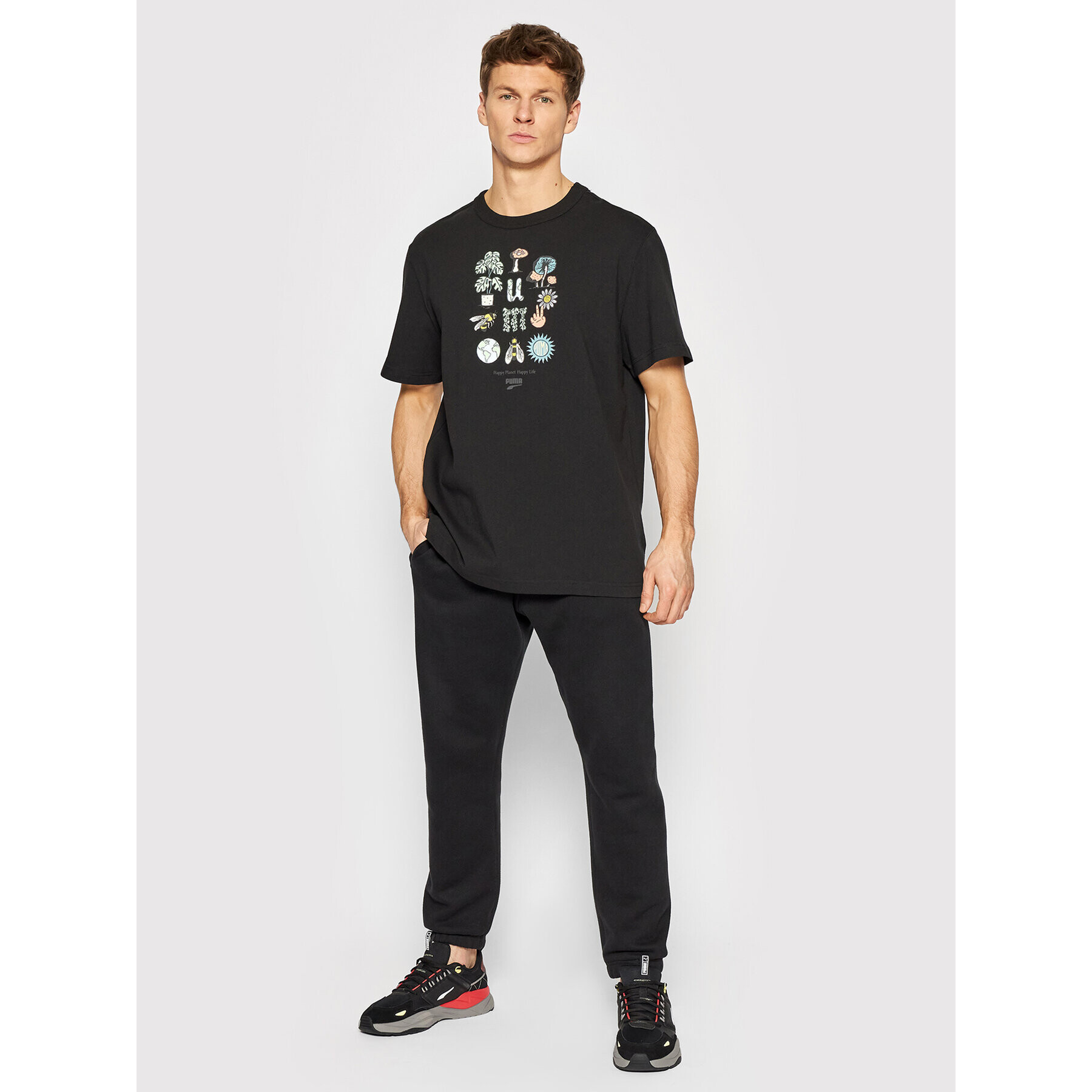 Puma Tricou Downtown Graphic 533673 Negru Regular Fit - Pled.ro